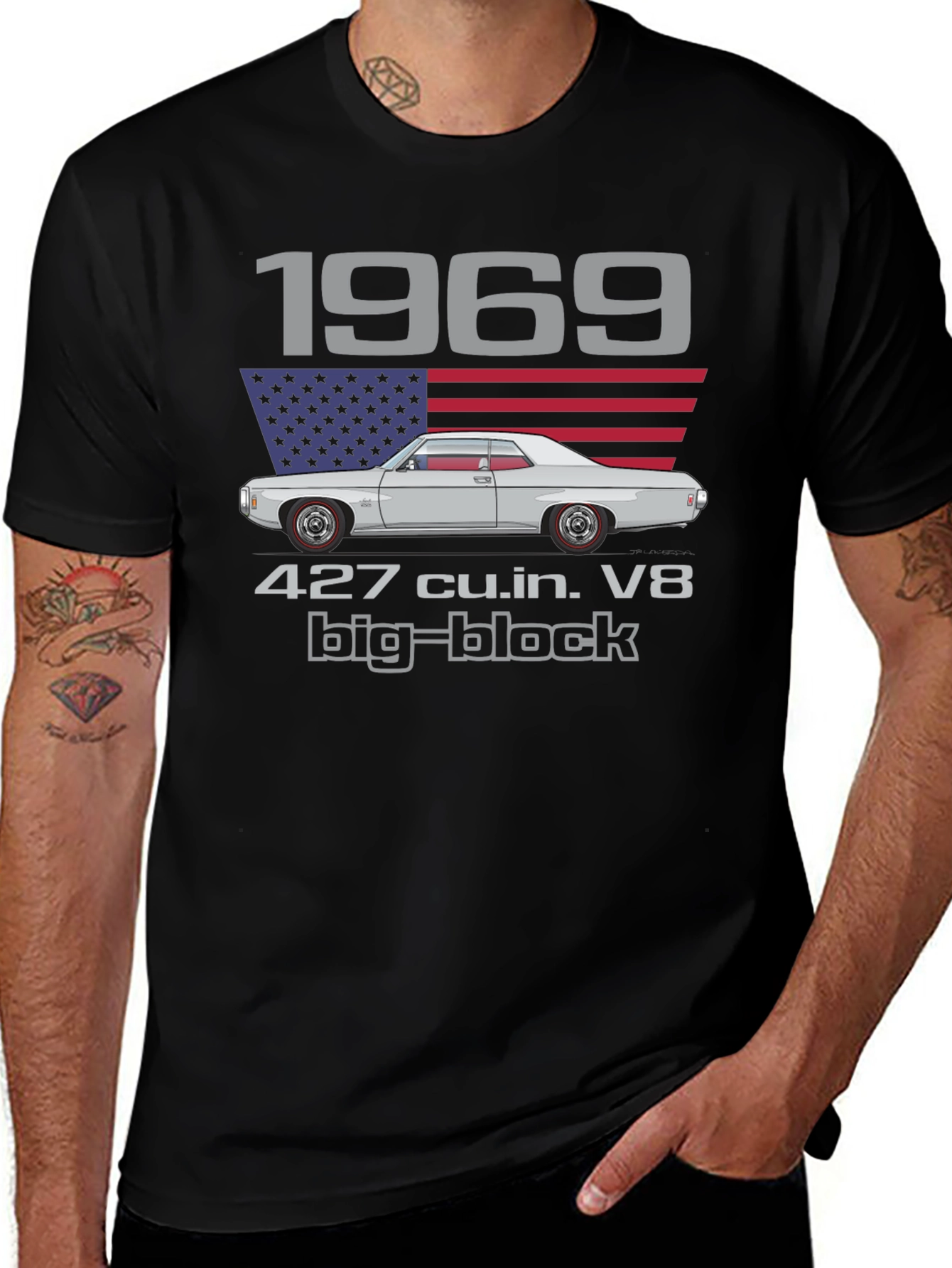 1969 Classic Car T-Shirt - 427 cu.in. V8 Big-Block