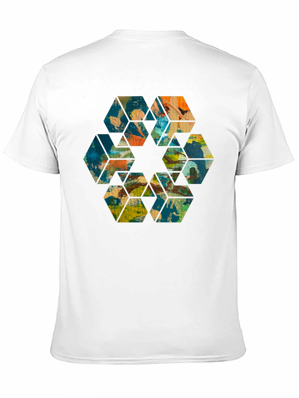 Abstract Hexagon Art Black T-Shirt