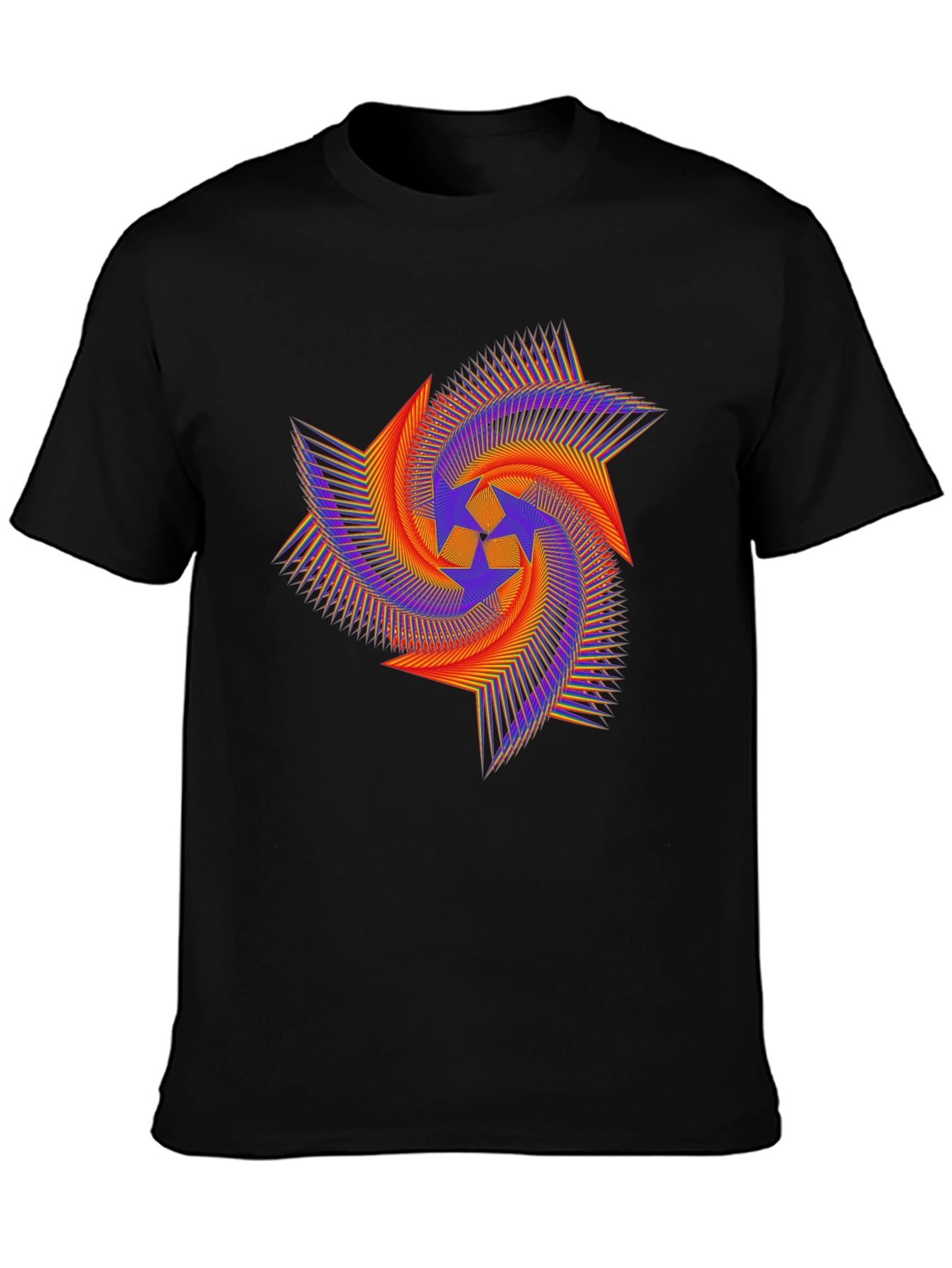 Abstract Geometric Starburst Graphic Tee