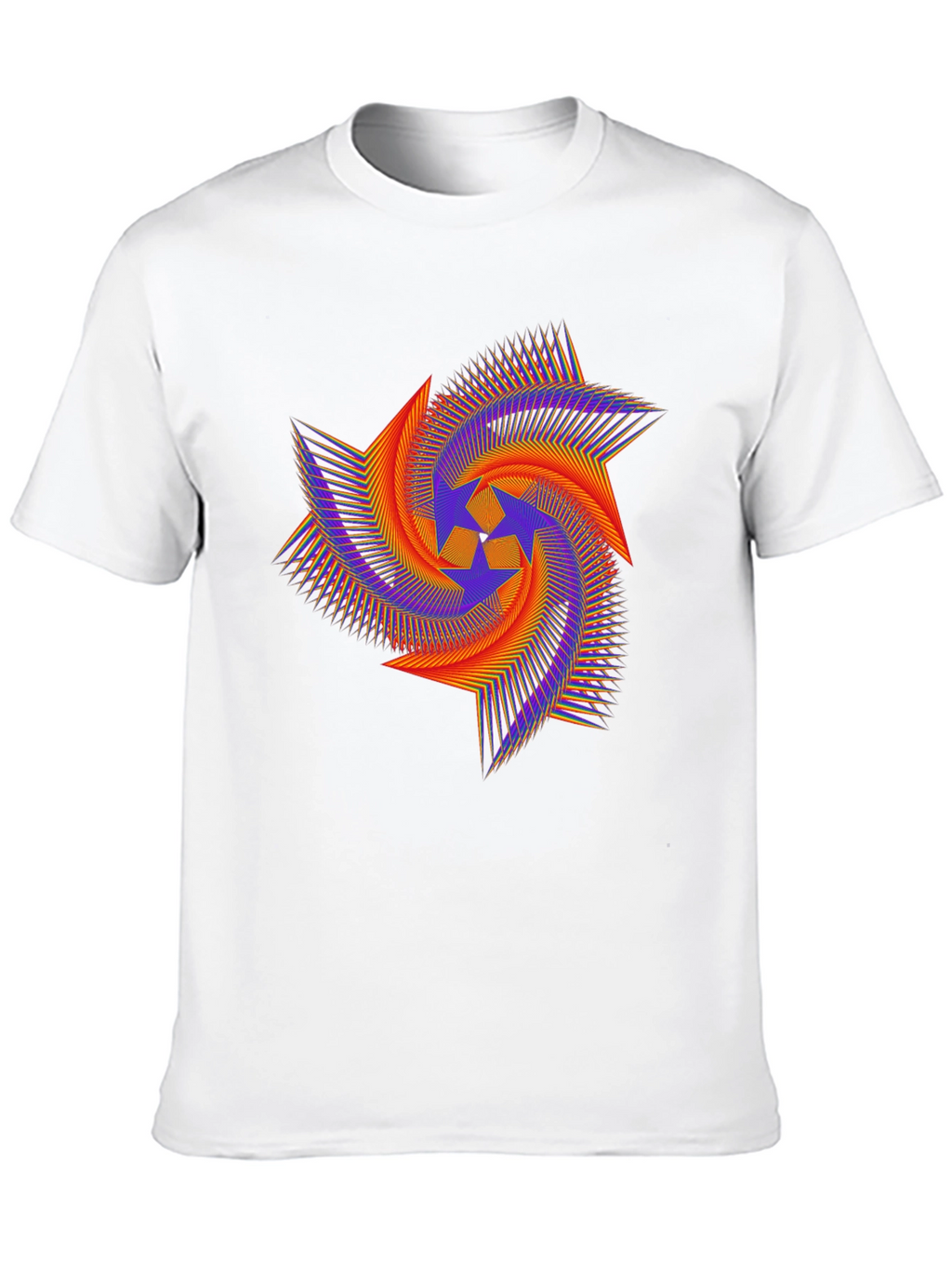 Abstract Geometric Starburst Graphic Tee