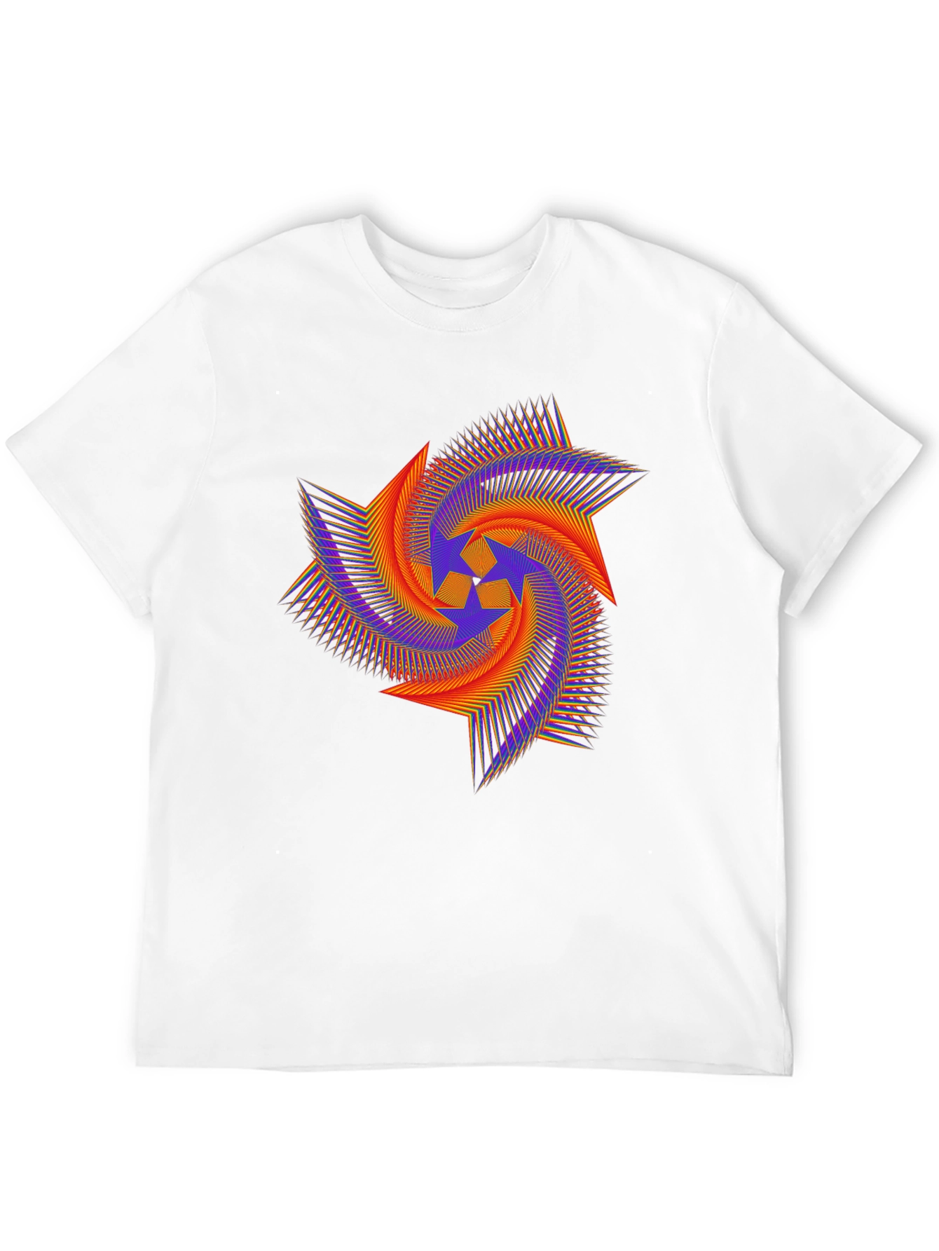 Abstract Geometric Starburst Graphic Tee