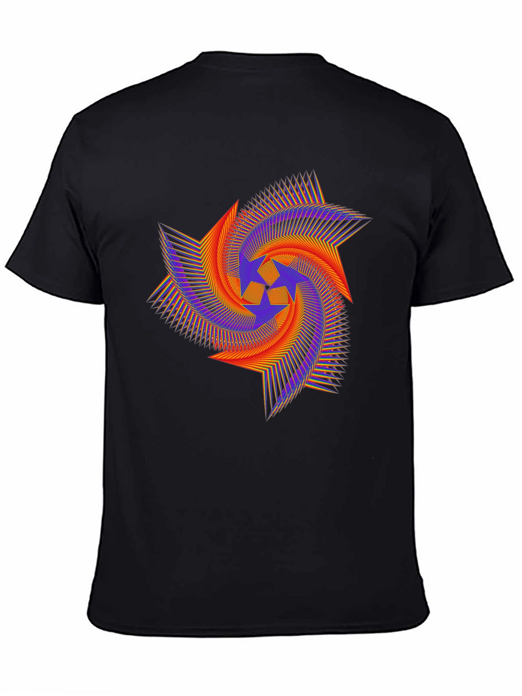 Abstract Geometric Starburst Graphic Tee