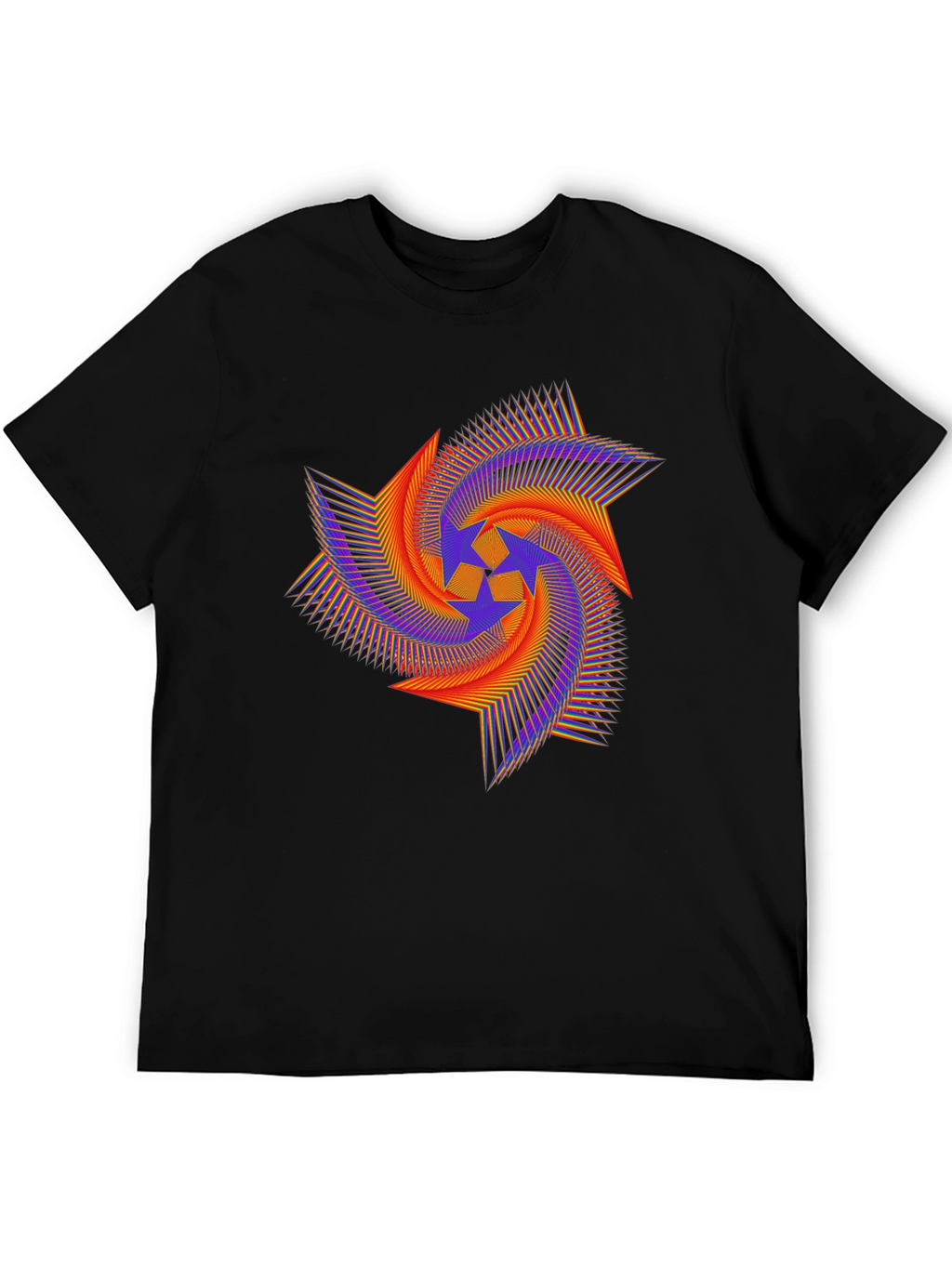 Abstract Geometric Starburst Graphic Tee