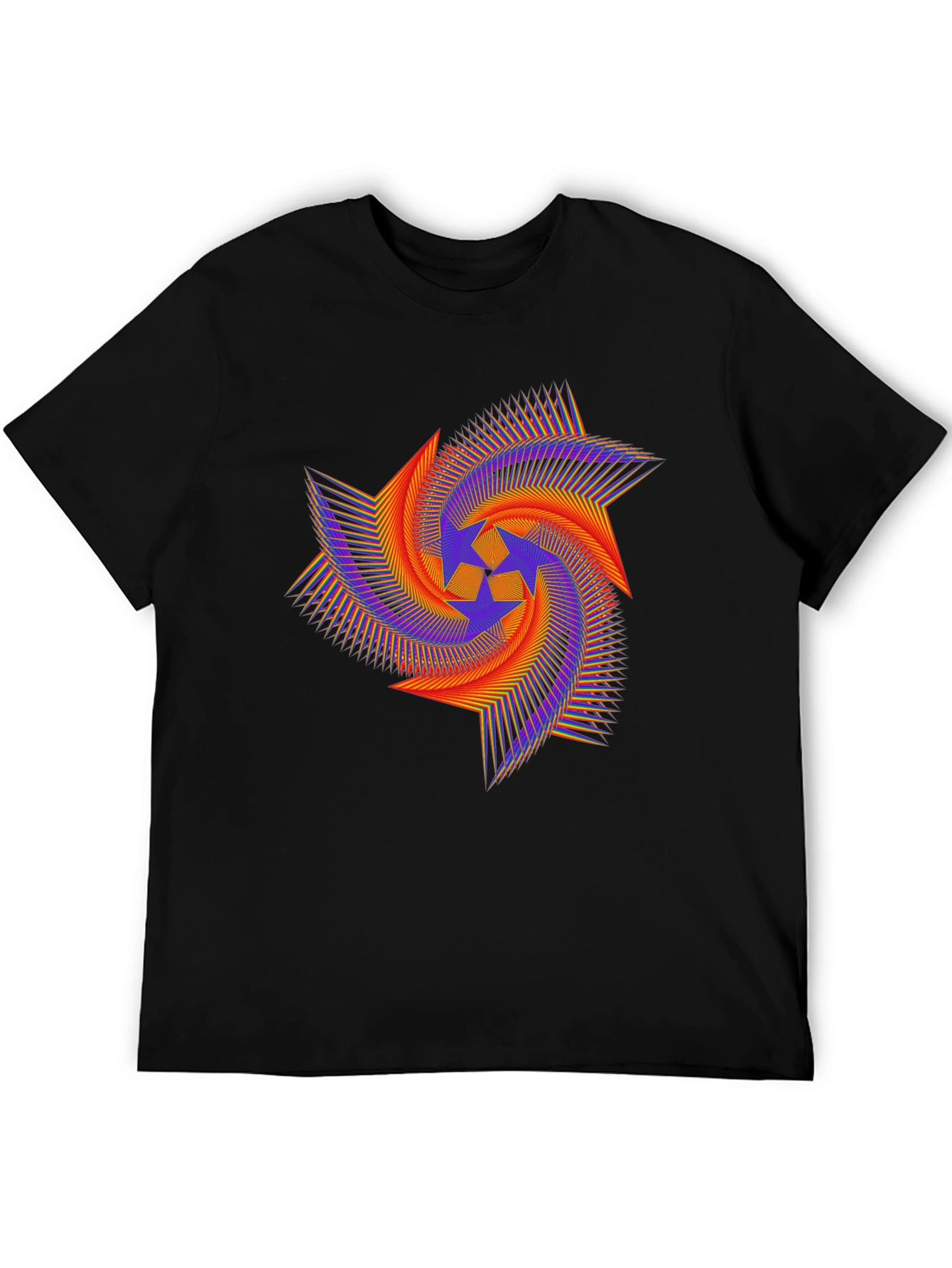 Abstract Geometric Starburst Graphic Tee