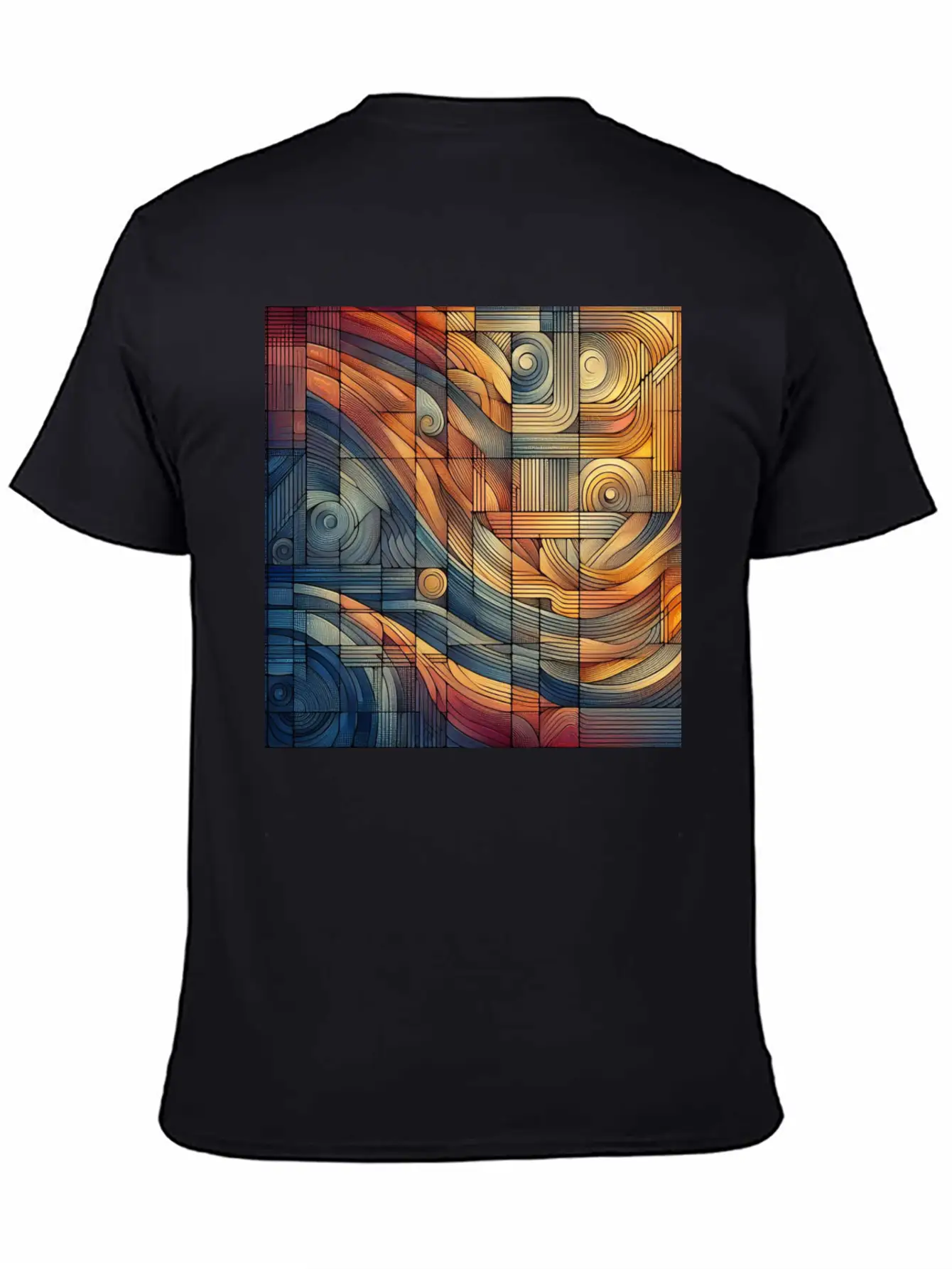 "Harmony Grid: A Symphony Of Lines" Unisex Cotton Tee – Relaxed Fit For Any Occasion