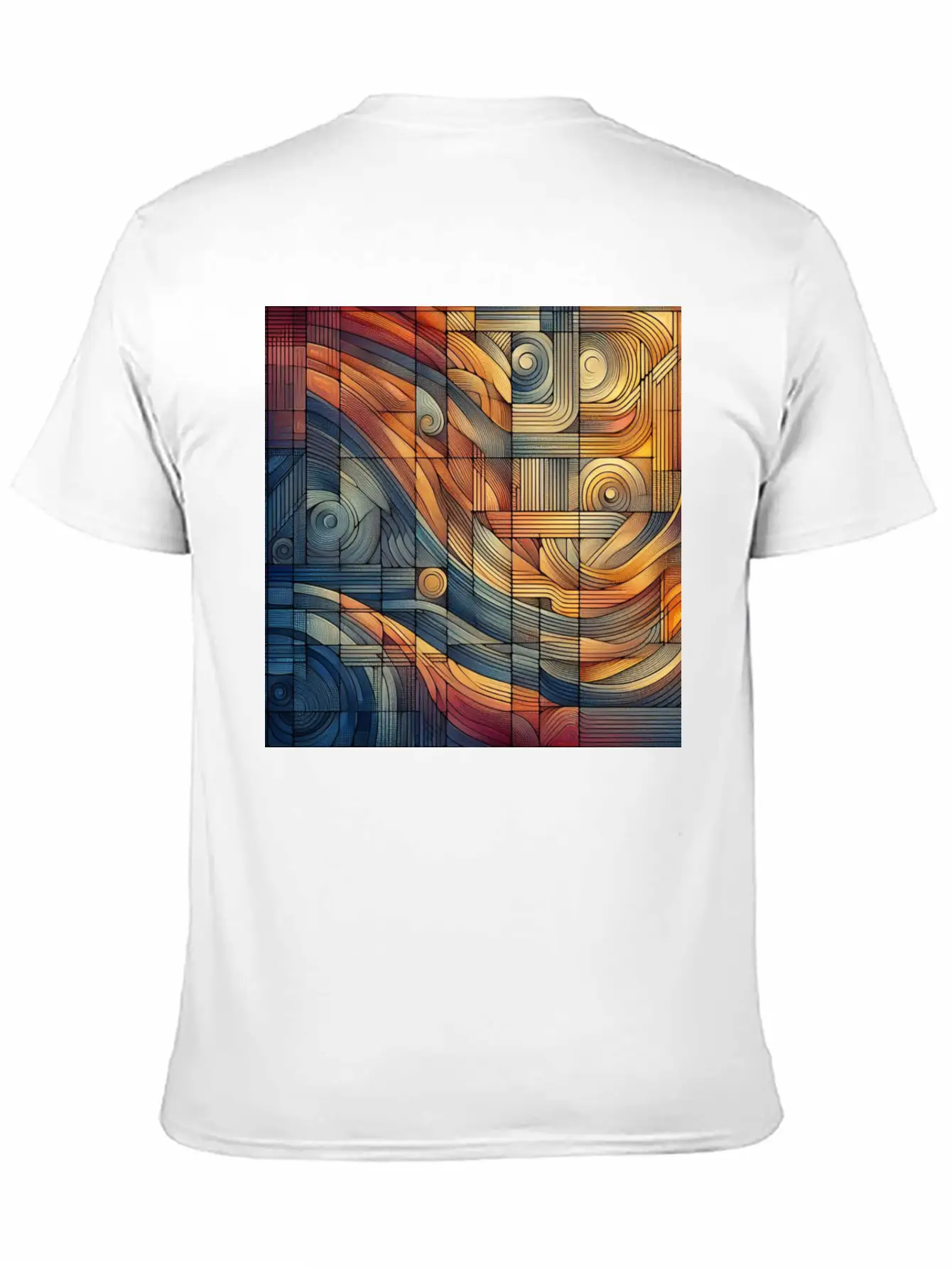 "Harmony Grid: A Symphony Of Lines" Unisex Cotton Tee – Relaxed Fit For Any Occasion
