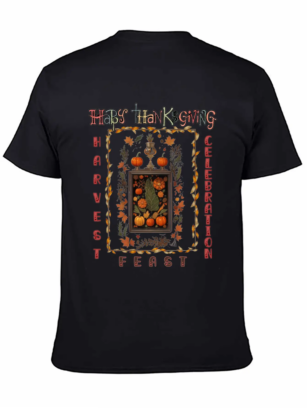 "Harvest Feast Delight" Breathable Graphic T-Shirt – Perfect For Casual Days
