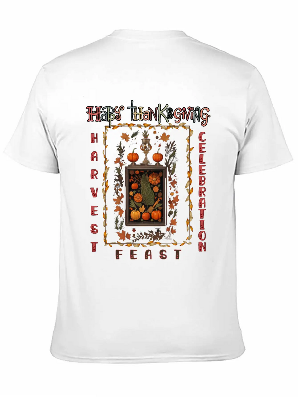 "Harvest Feast Delight" Breathable Graphic T-Shirt – Perfect For Casual Days