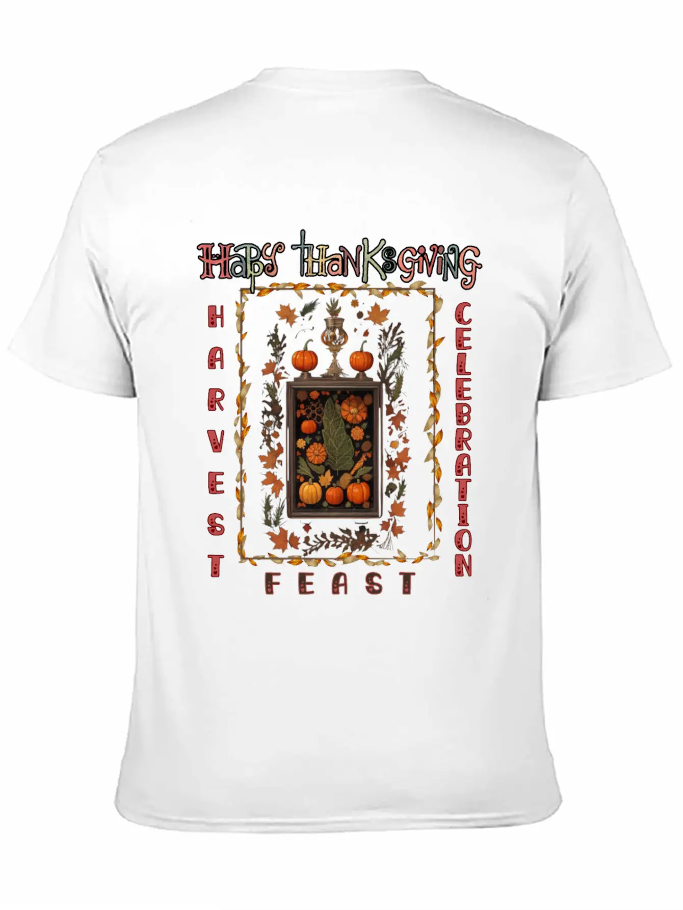 "Harvest Feast Delight" Breathable Graphic T-Shirt – Perfect For Casual Days