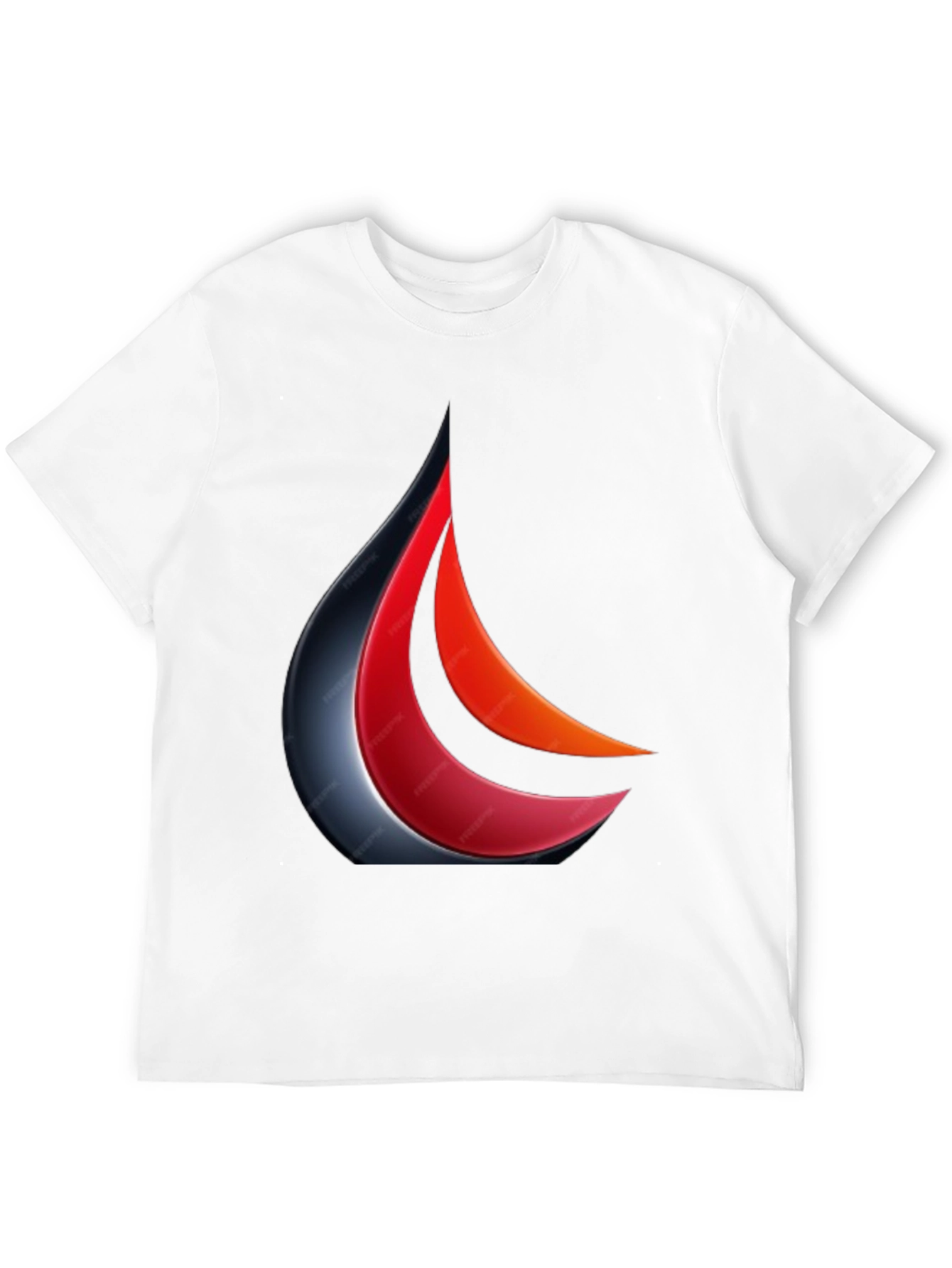 Abstract Flame Graphic T-Shirt - Stylish Mens Tee