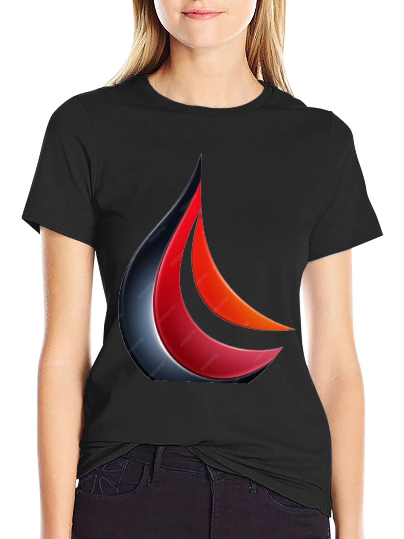 Abstract Flame Graphic T-Shirt - Stylish Mens Tee