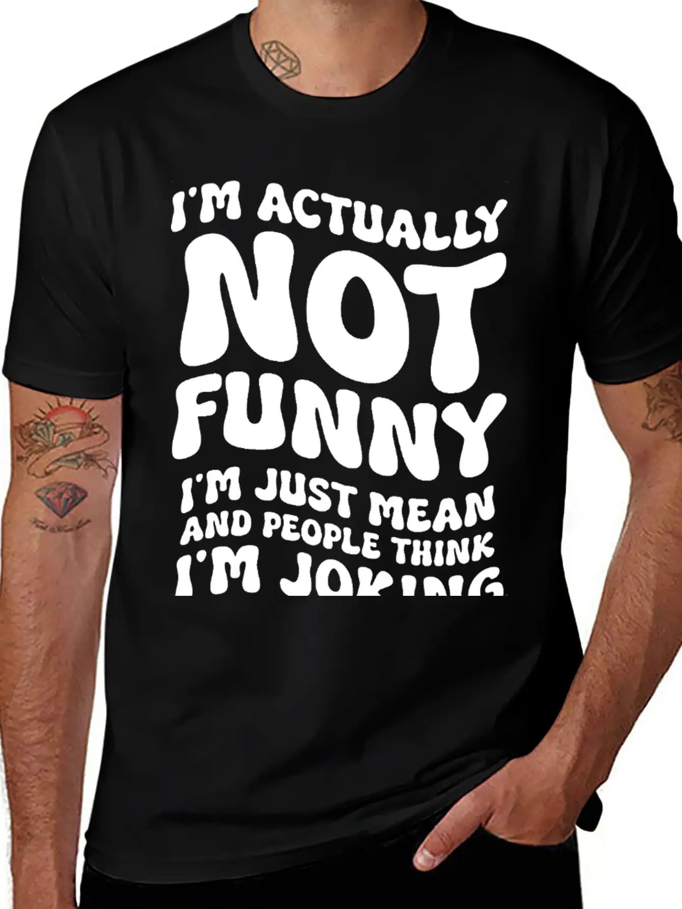 "I'm Actually Not Funny" Funny T-shirt Essential Unisex Summer Tee – Soft Cotton Casual Fit