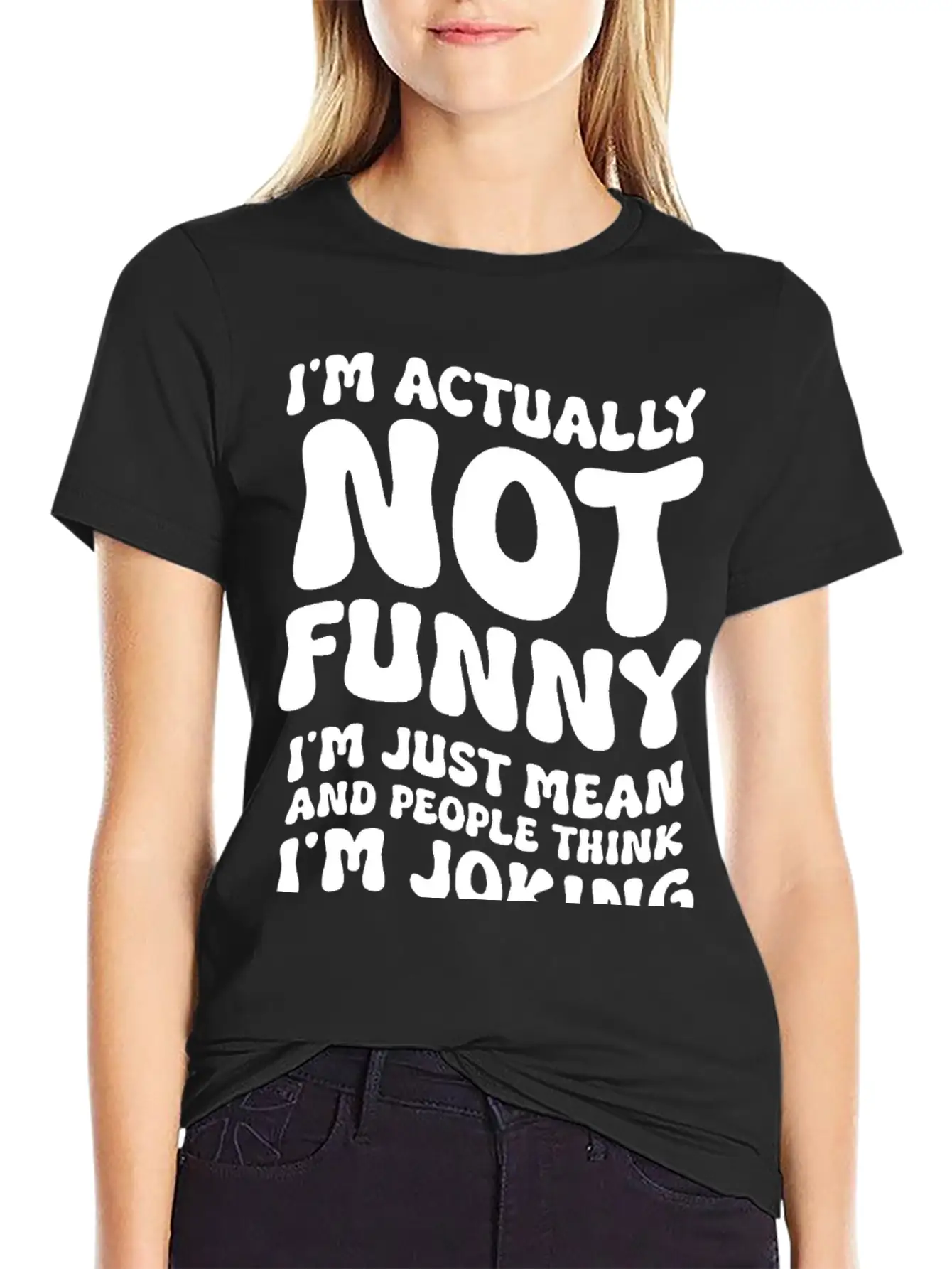"I'm Actually Not Funny" Funny T-shirt Essential Unisex Summer Tee – Soft Cotton Casual Fit