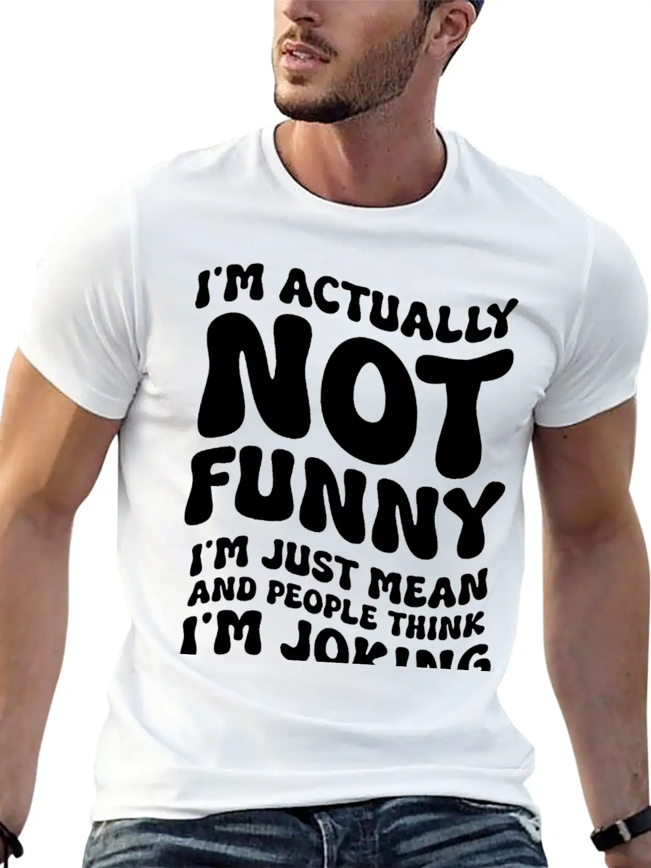 "I'm Actually Not Funny" Funny T-shirt Essential Unisex Summer Tee – Soft Cotton Casual Fit