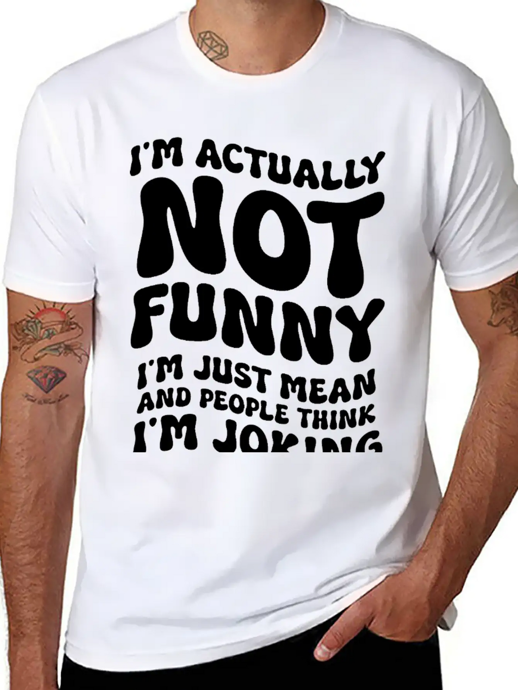 "I'm Actually Not Funny" Funny T-shirt Essential Unisex Summer Tee – Soft Cotton Casual Fit