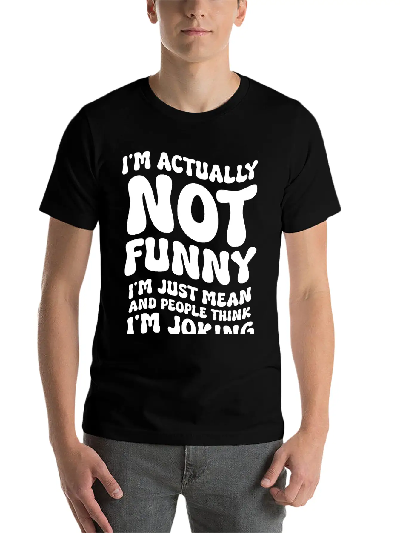 "I'm Actually Not Funny" Funny T-shirt Essential Unisex Summer Tee – Soft Cotton Casual Fit
