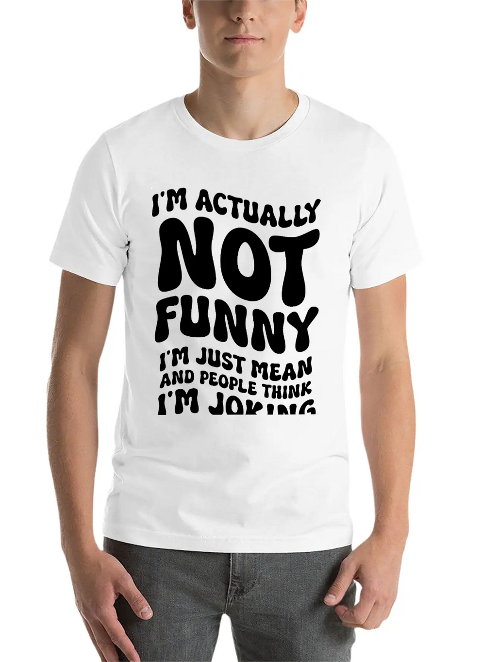 "I'm Actually Not Funny" Funny T-shirt Essential Unisex Summer Tee – Soft Cotton Casual Fit