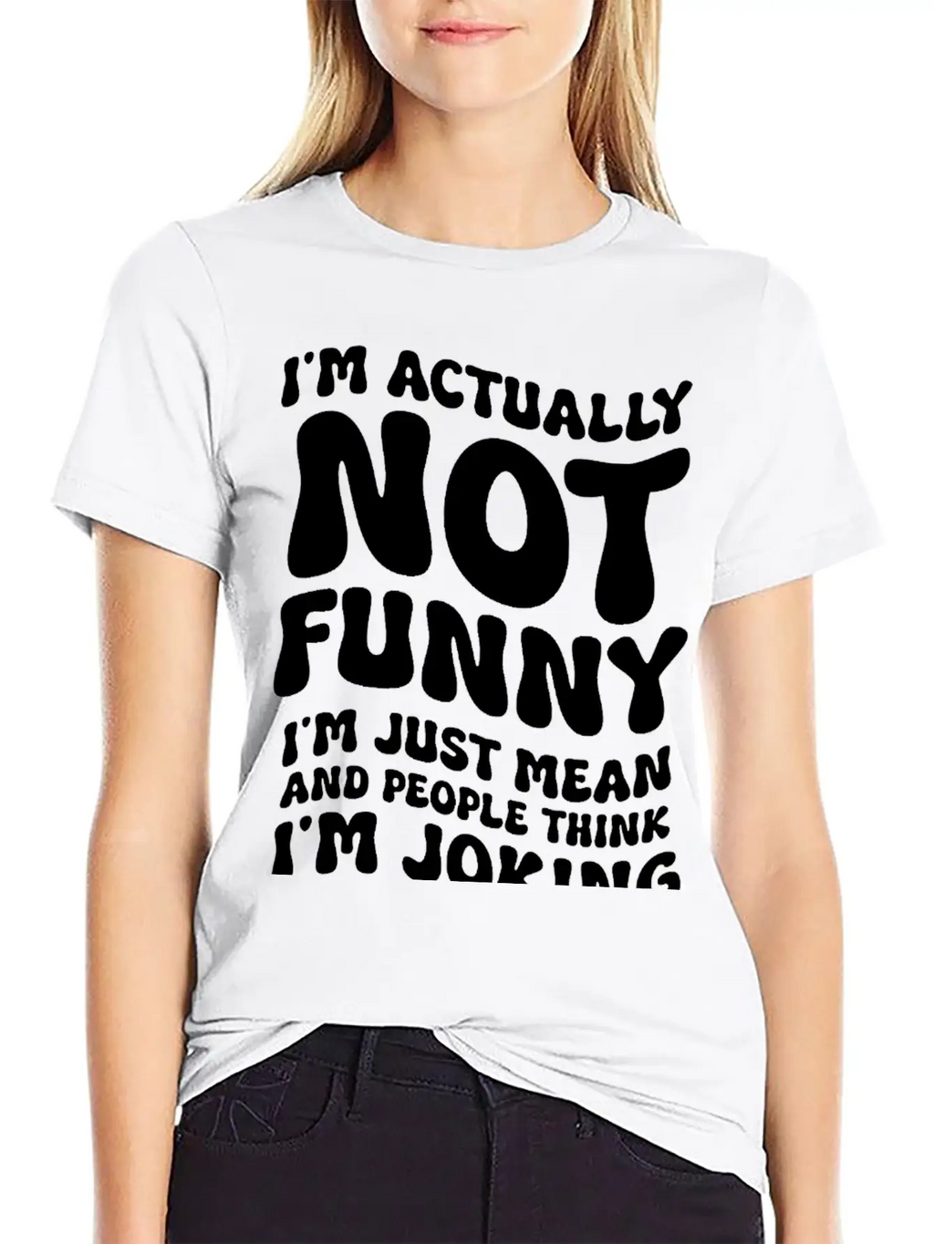 "I'm Actually Not Funny" Funny T-shirt Essential Unisex Summer Tee – Soft Cotton Casual Fit