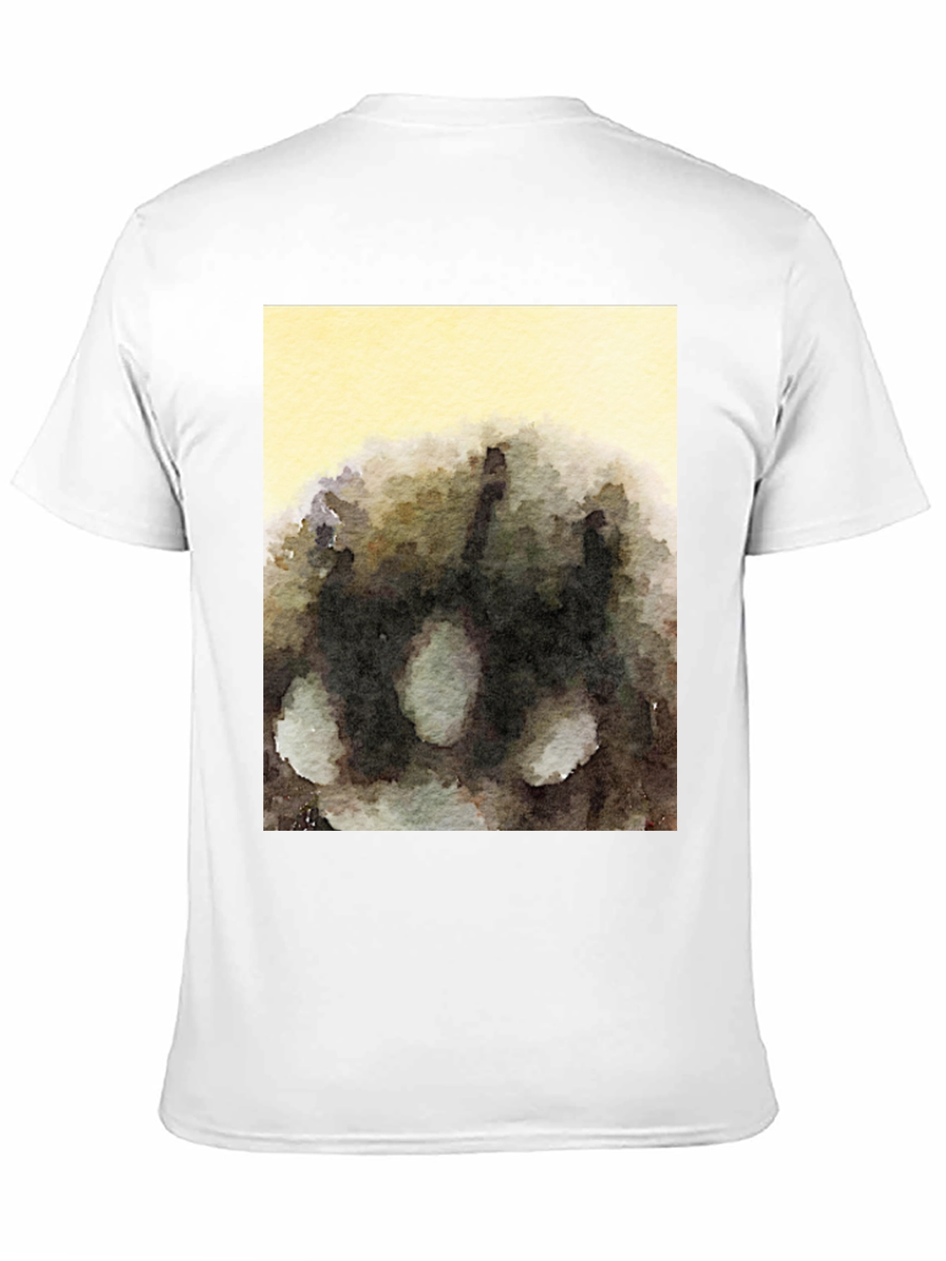 Abstract Watercolor Graphic Tee - Casual Style
