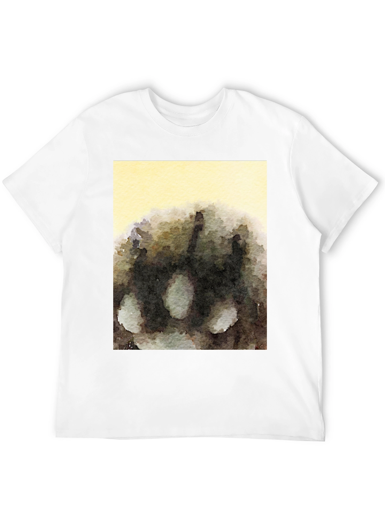Abstract Watercolor Graphic Tee - Casual Style