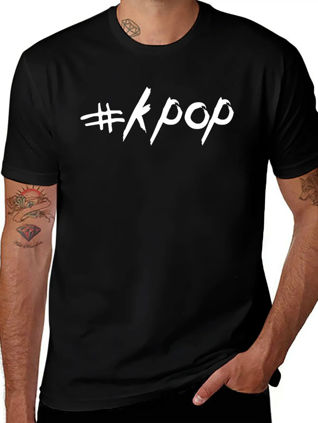 # K POP - Korean POP - KPOP - Streetstyle Design Unisex Short Sleeve Soft Cotton T-Shirt – Casual Everyday Wear
