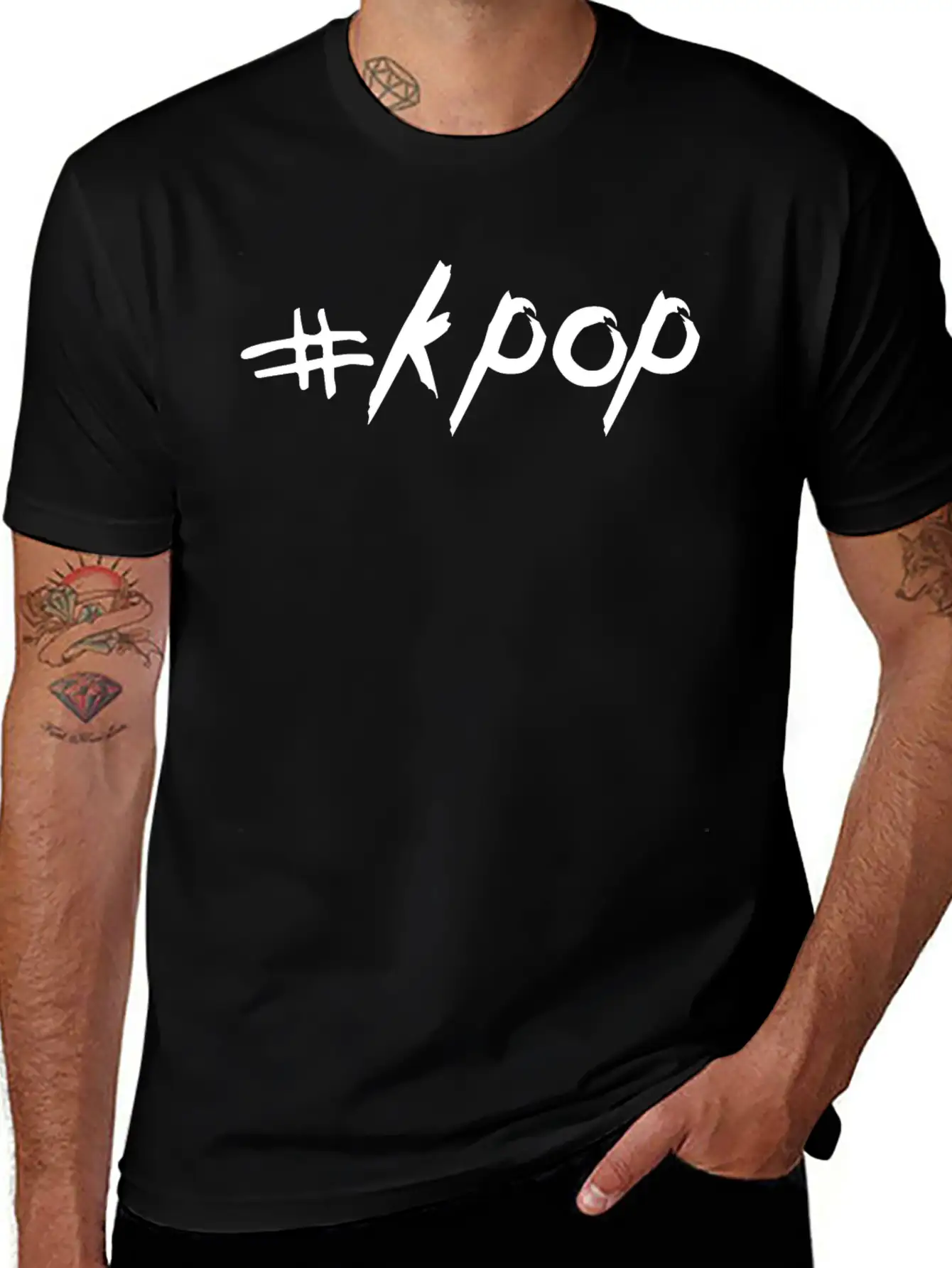 # K POP - Korean POP - KPOP - Streetstyle Design Unisex Short Sleeve Soft Cotton T-Shirt – Casual Everyday Wear