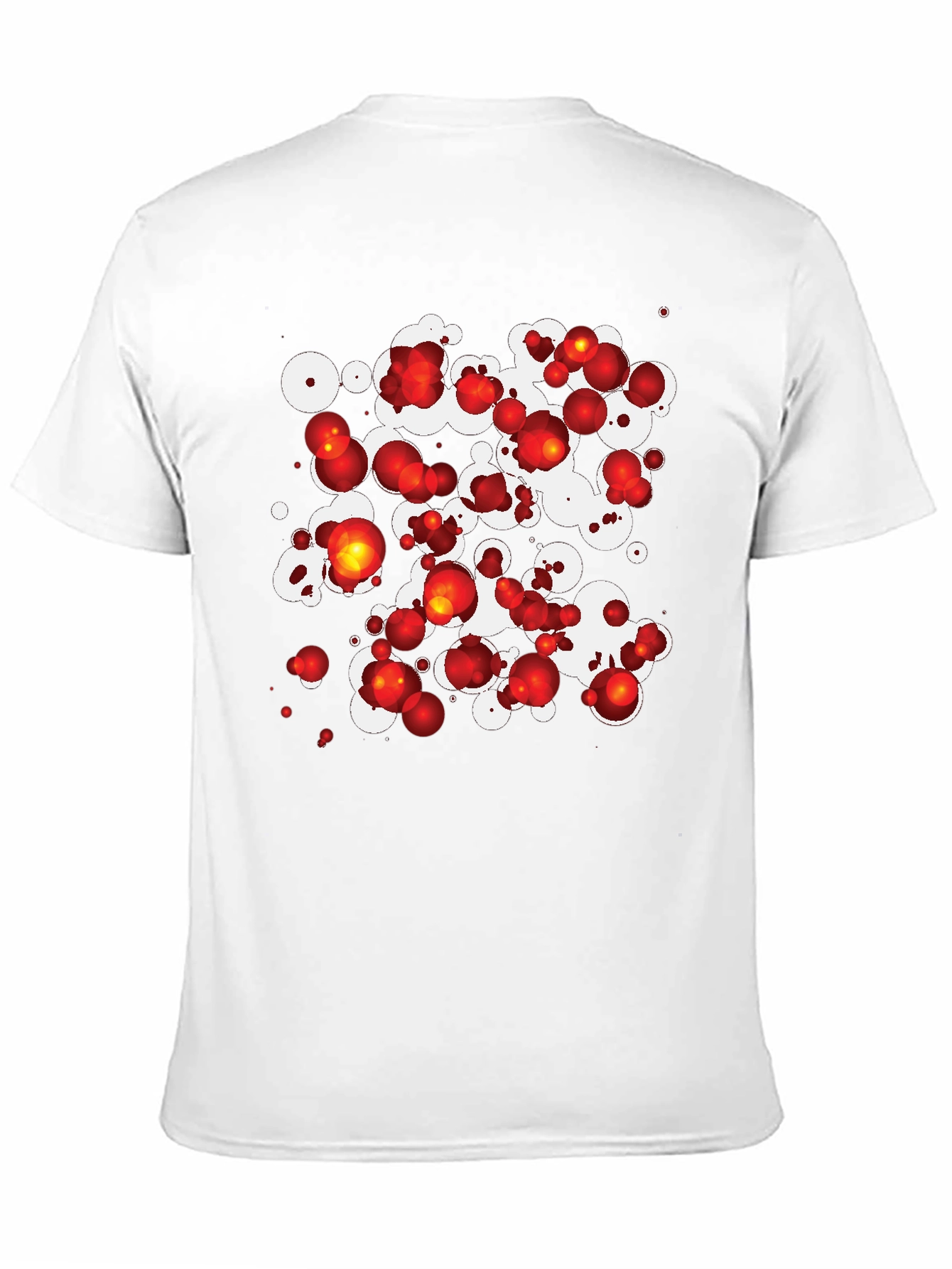 Abstract Sphere Print Black T-Shirt