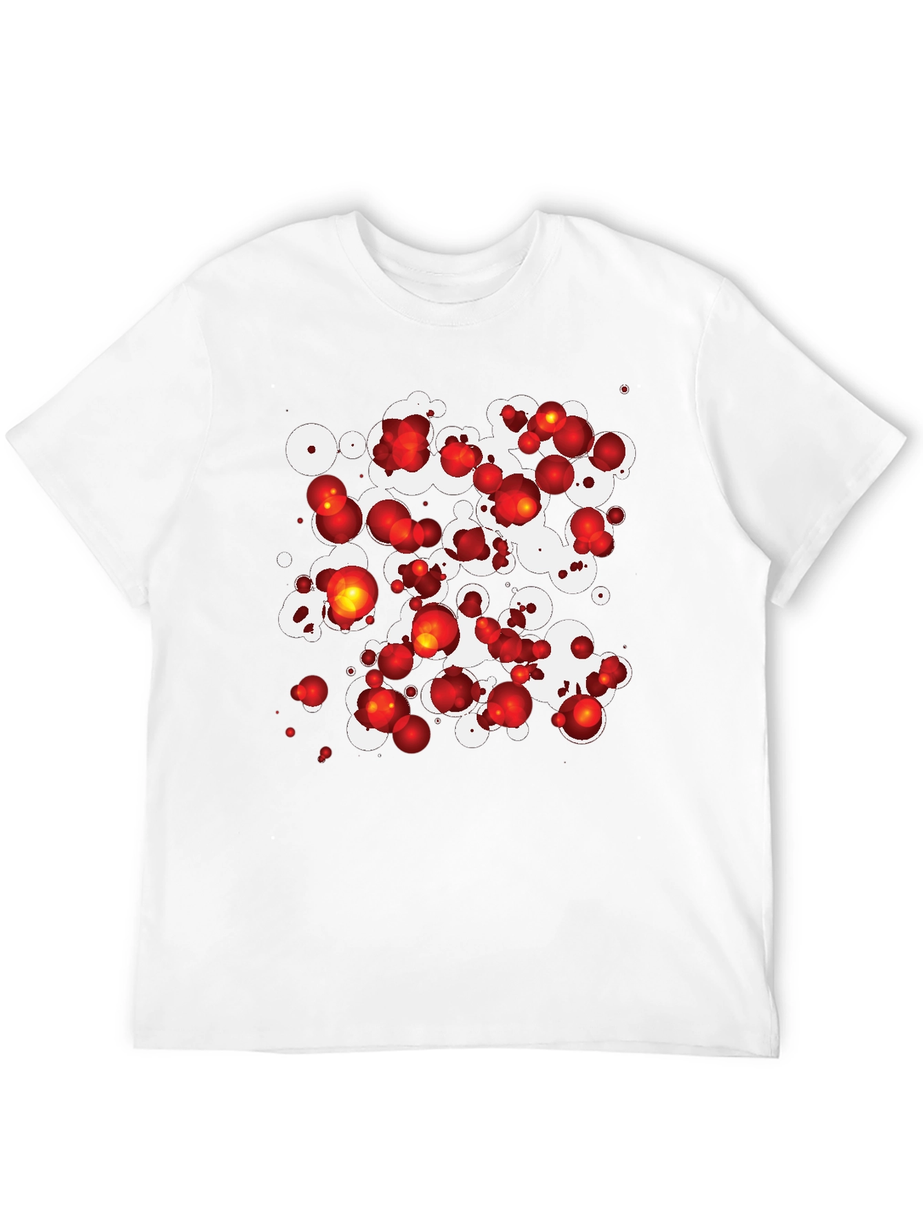 Abstract Sphere Print Black T-Shirt