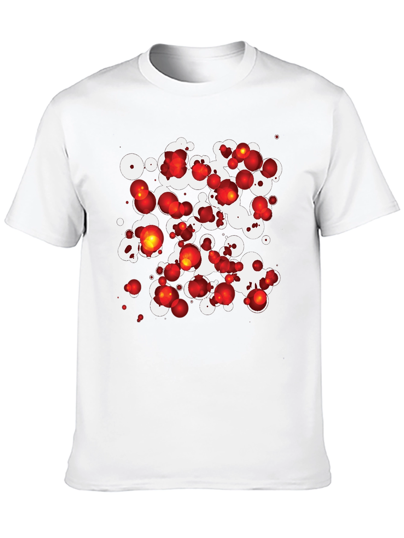 Abstract Sphere Print Black T-Shirt