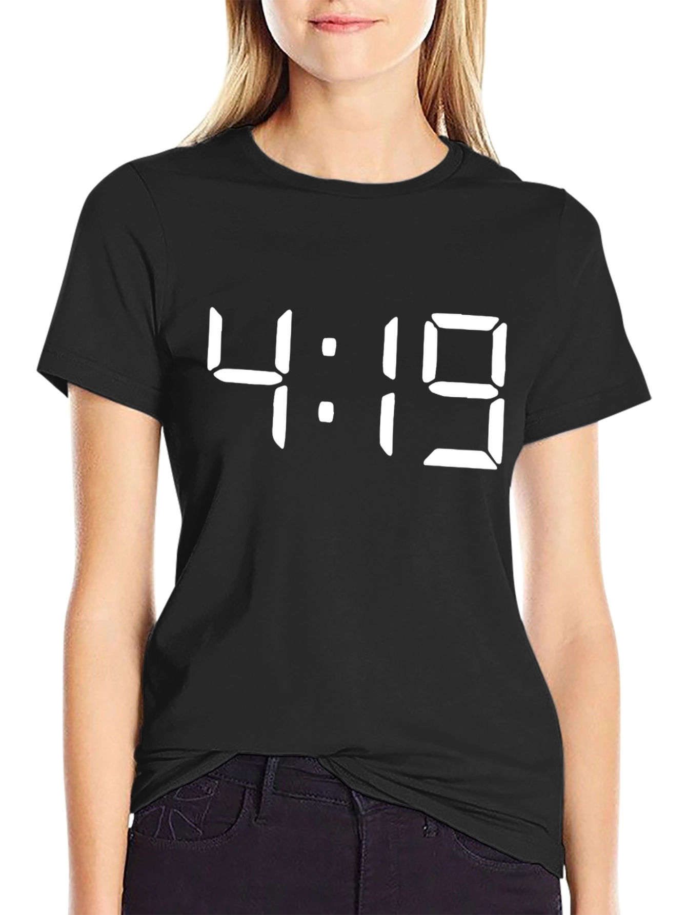 4:19 Time Display T-Shirt - Cool Digital Clock Design