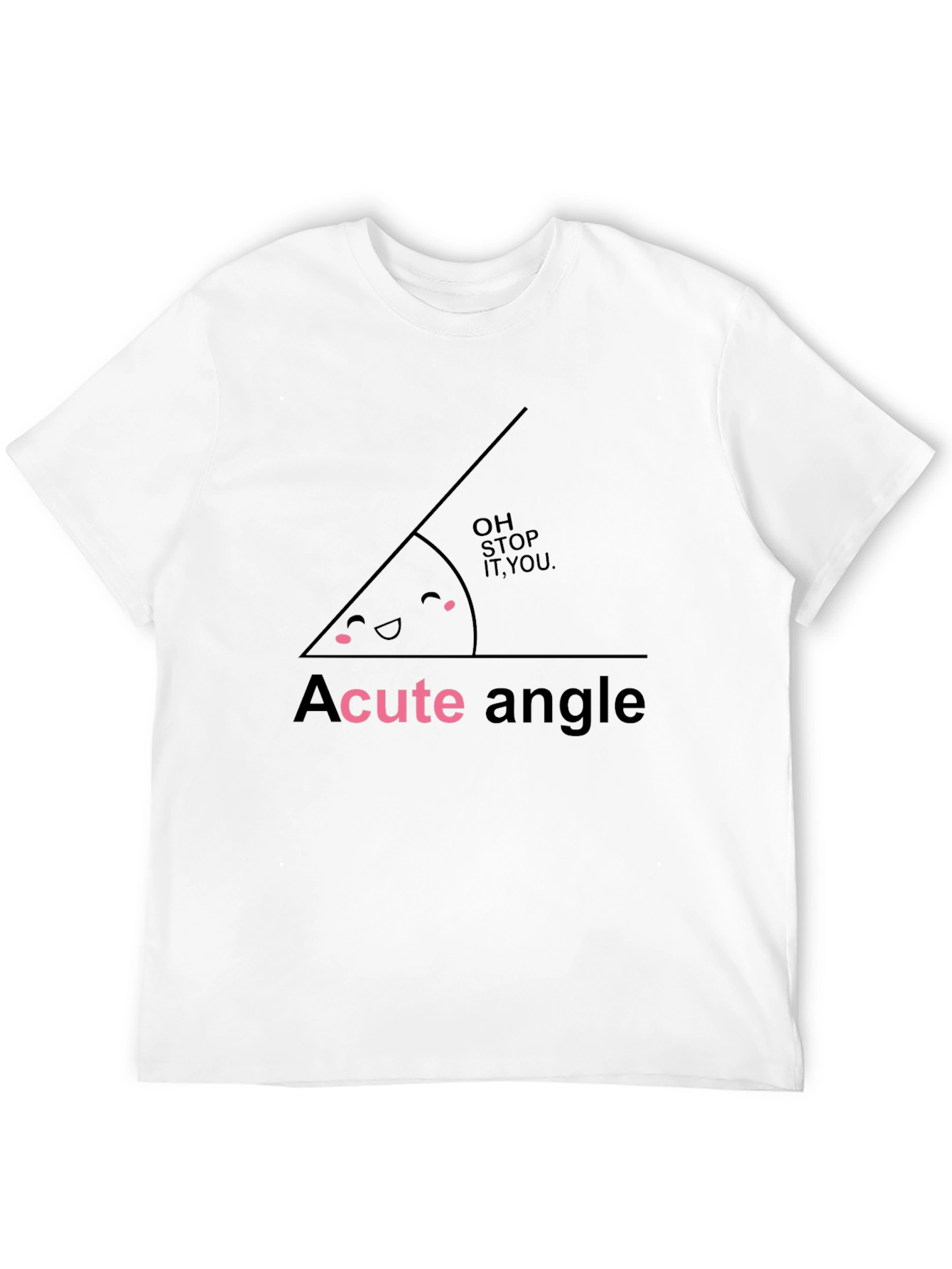 Acute Angle Funny Math Pun Black T-Shirt