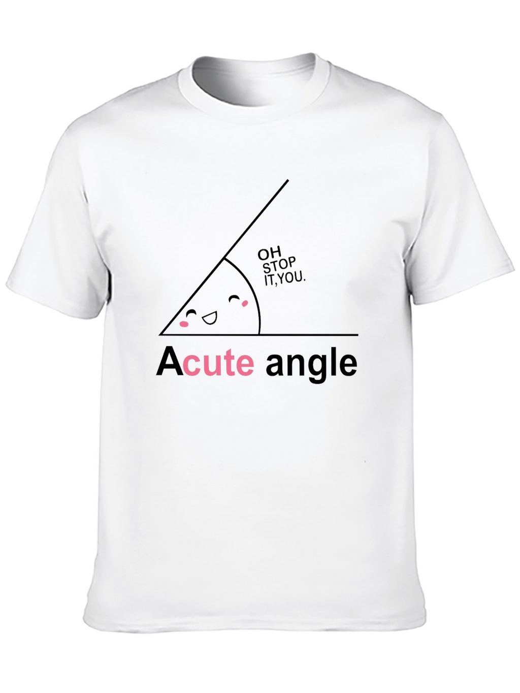 Acute Angle Funny Math Pun Black T-Shirt