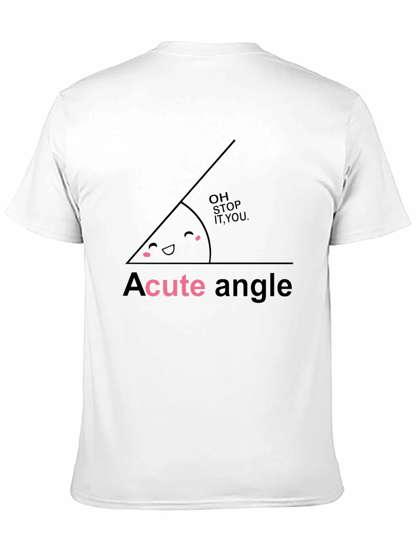 Acute Angle Funny Math Pun Black T-Shirt
