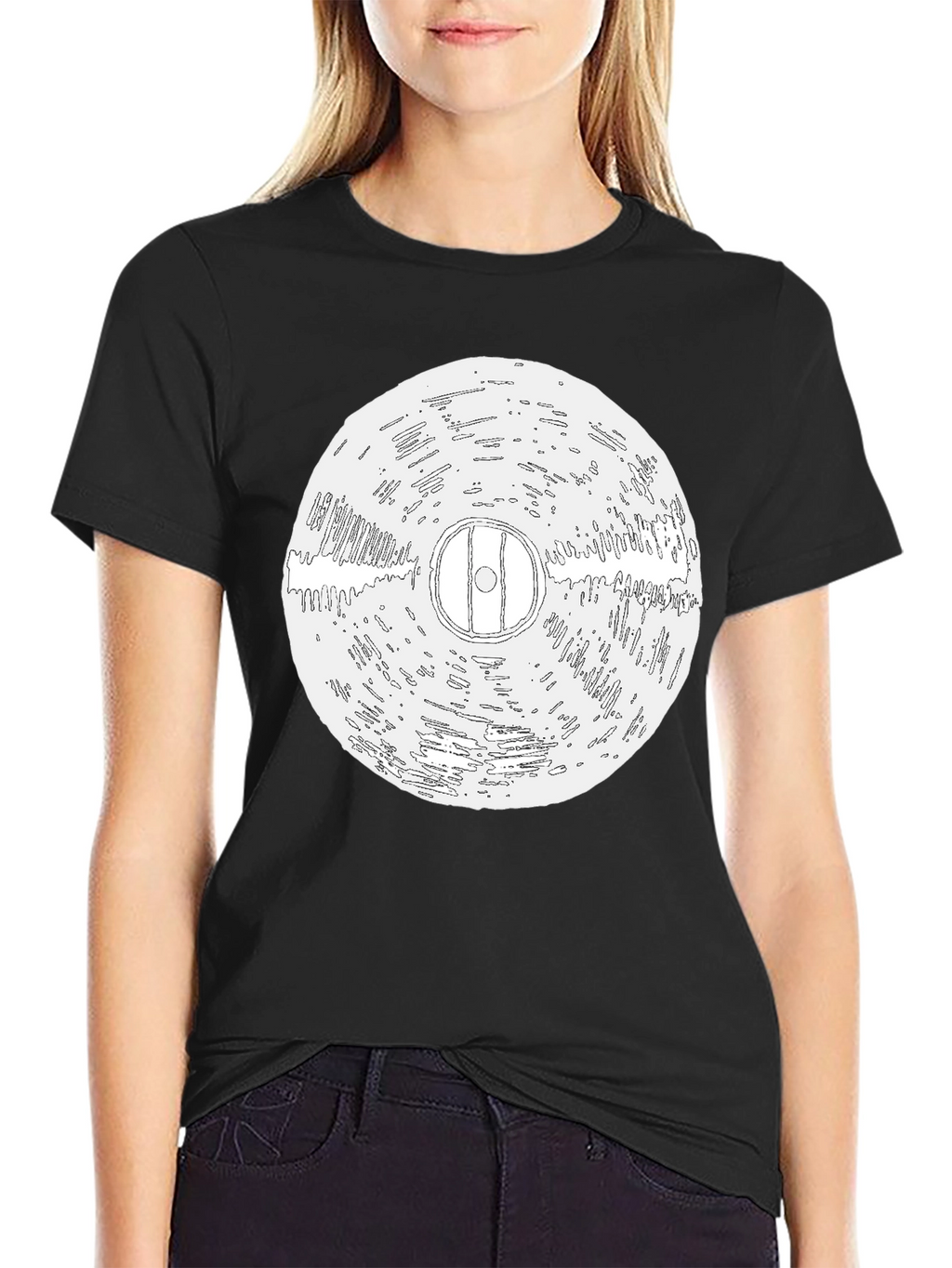 Vinyl Record Graphic Black T-Shirt