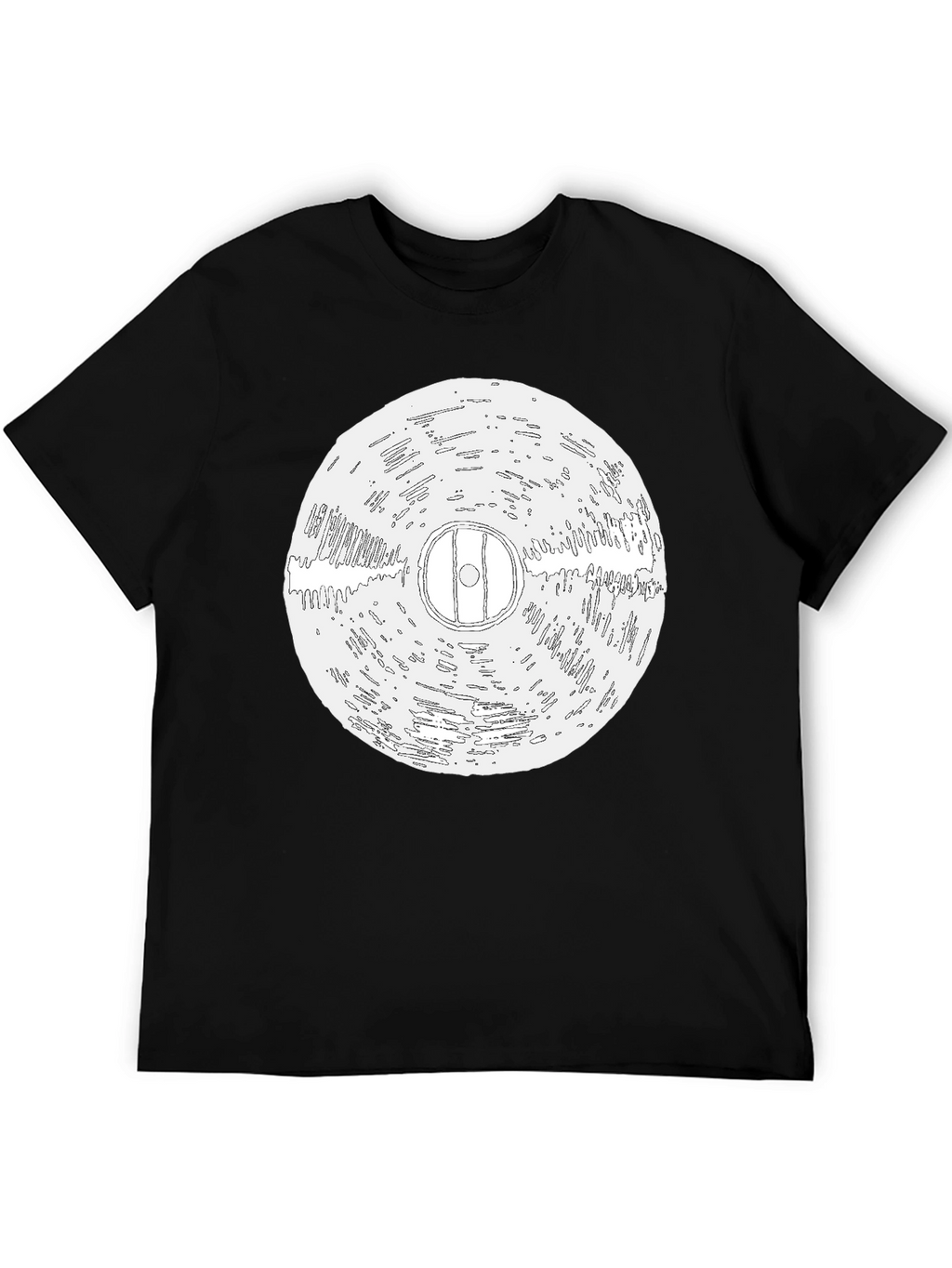 Vinyl Record Graphic Black T-Shirt