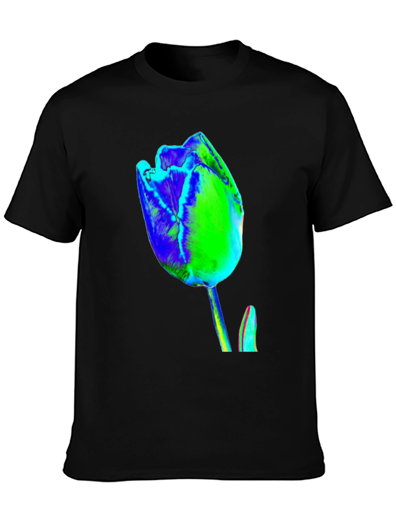 Abstract Tulip Graphic Print Tee