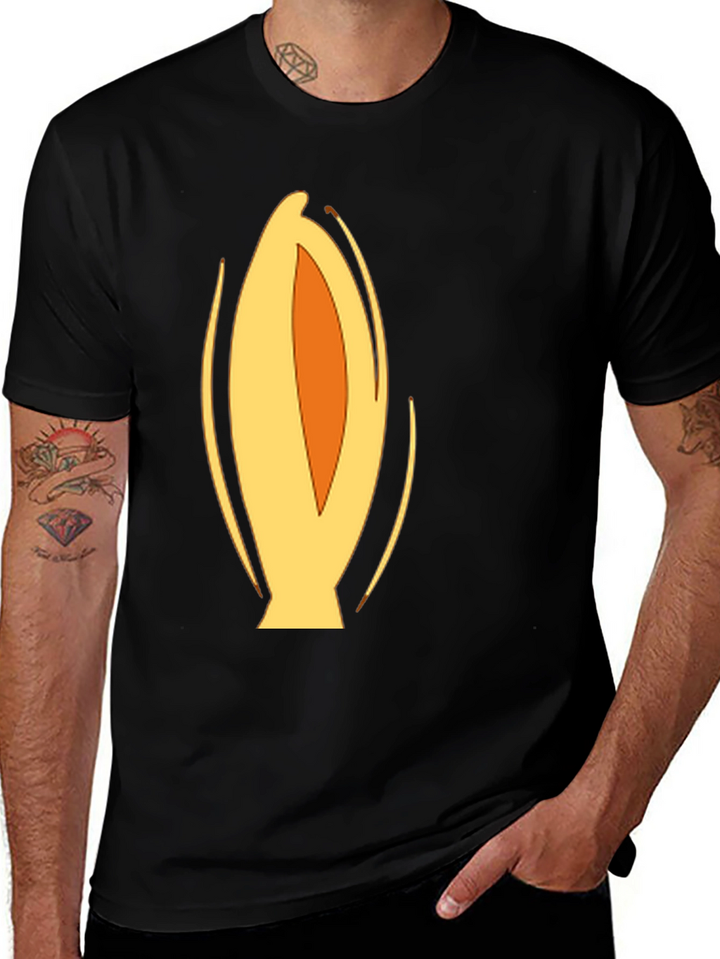 Abstract Rocket Black T-Shirt