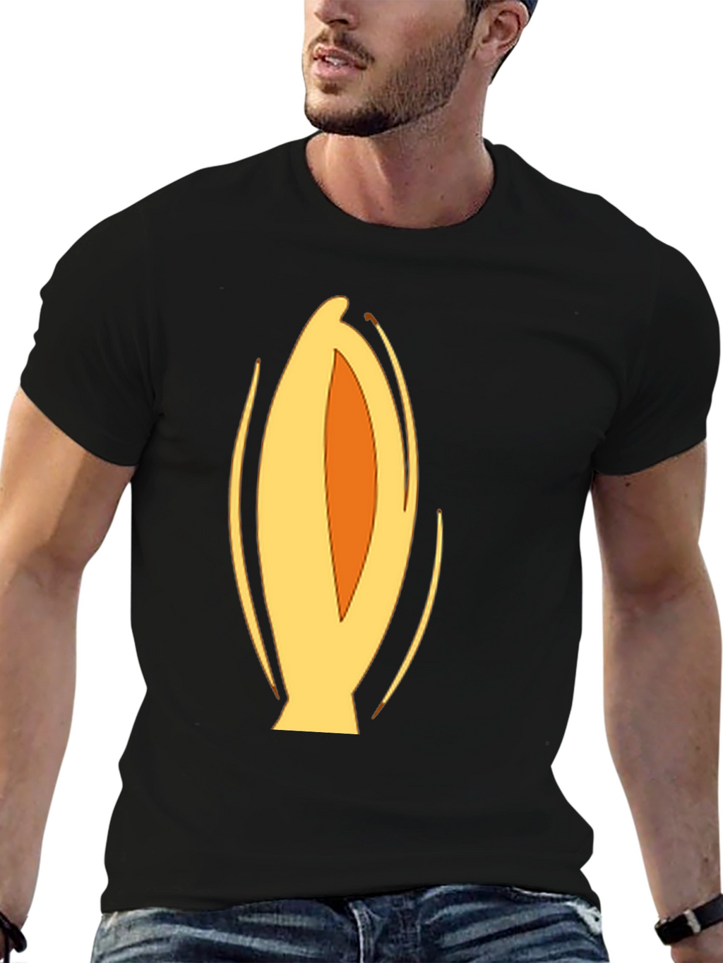 Abstract Rocket Black T-Shirt