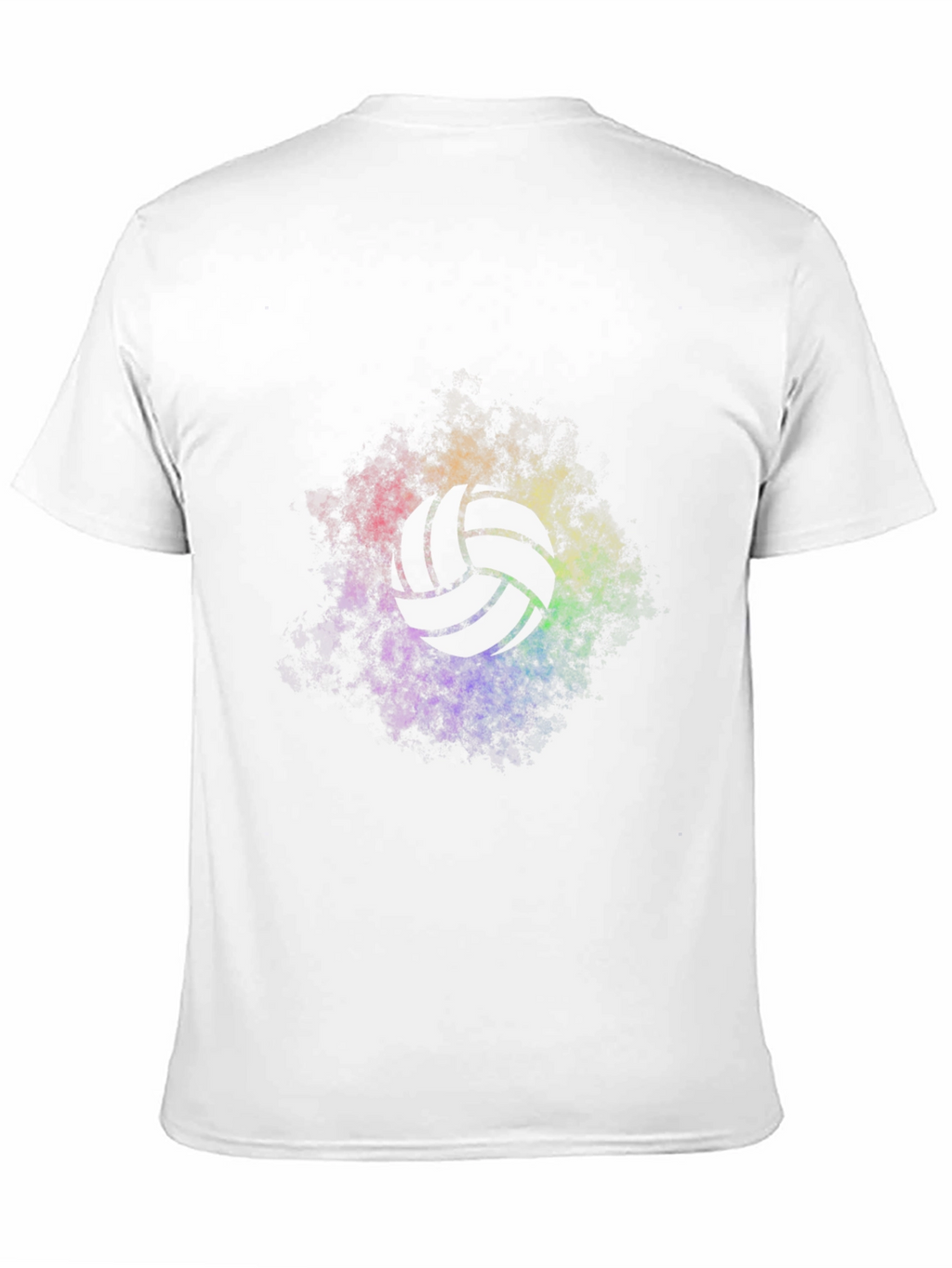 Volleyball Rainbow Graphic Tee - Soft Black T-Shirt