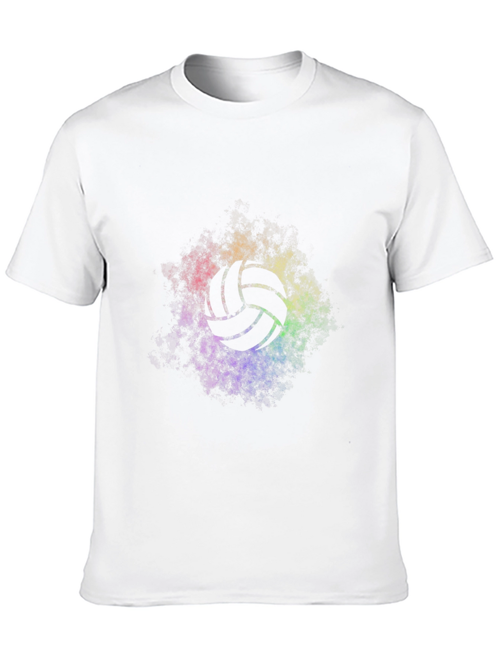 Volleyball Rainbow Graphic Tee - Soft Black T-Shirt