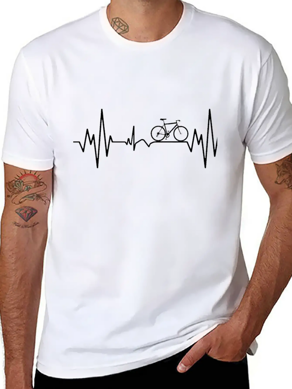 "Mountainbike Pulse: Feel The Heartbeat Of The Tra Unisex Short Sleeve Soft Cotton T-Shirt – Casual Everyday Wear