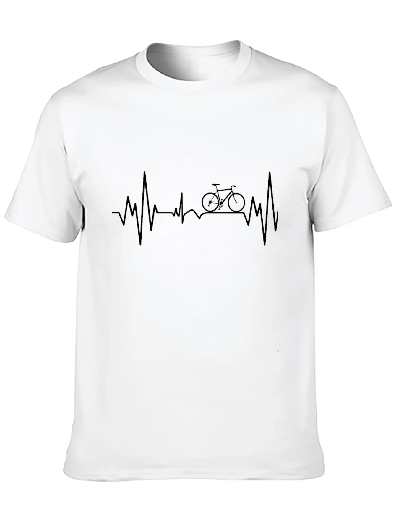 "Mountainbike Pulse: Feel The Heartbeat Of The Tra Unisex Short Sleeve Soft Cotton T-Shirt – Casual Everyday Wear