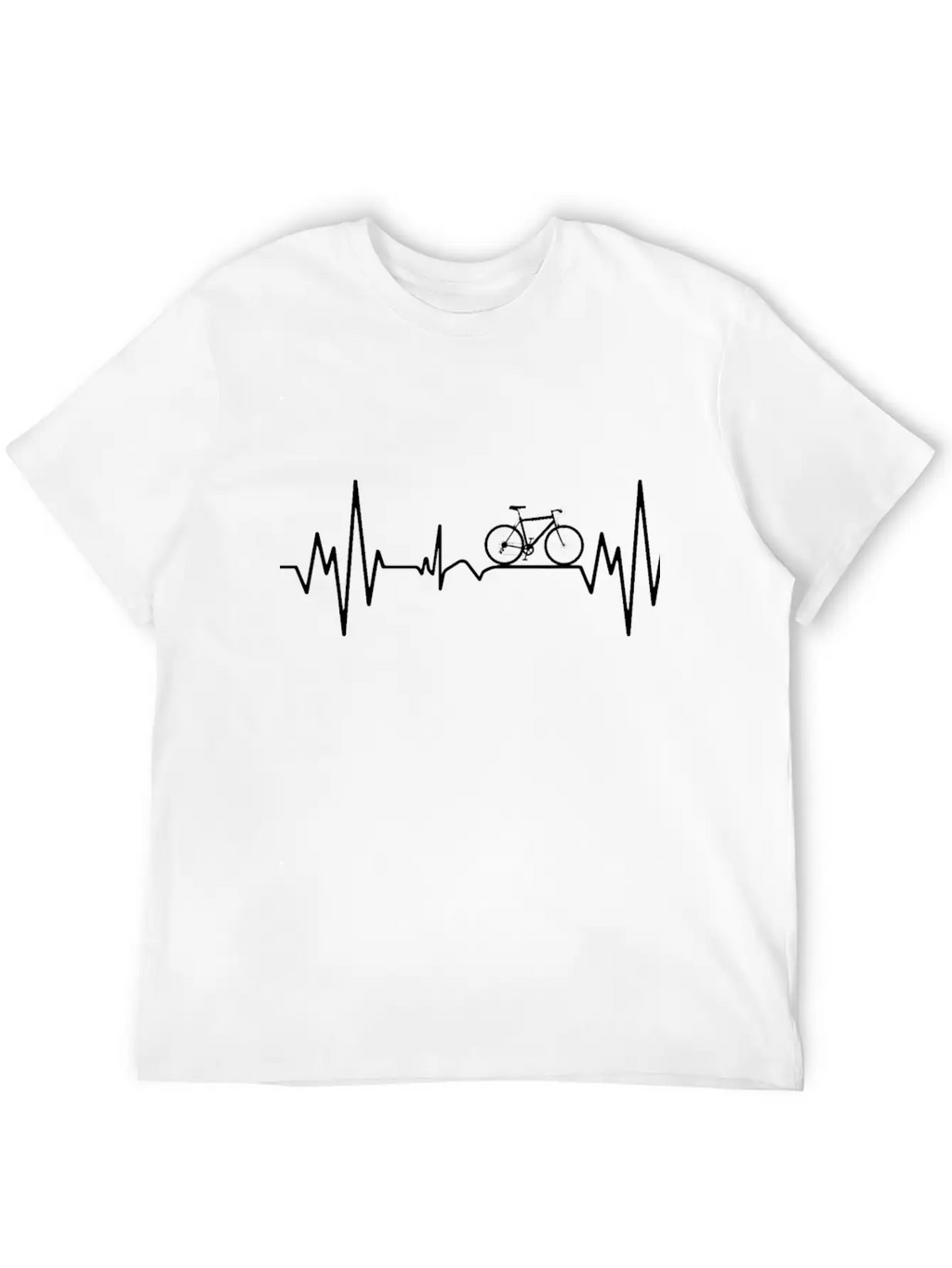 "Mountainbike Pulse: Feel The Heartbeat Of The Tra Unisex Short Sleeve Soft Cotton T-Shirt – Casual Everyday Wear