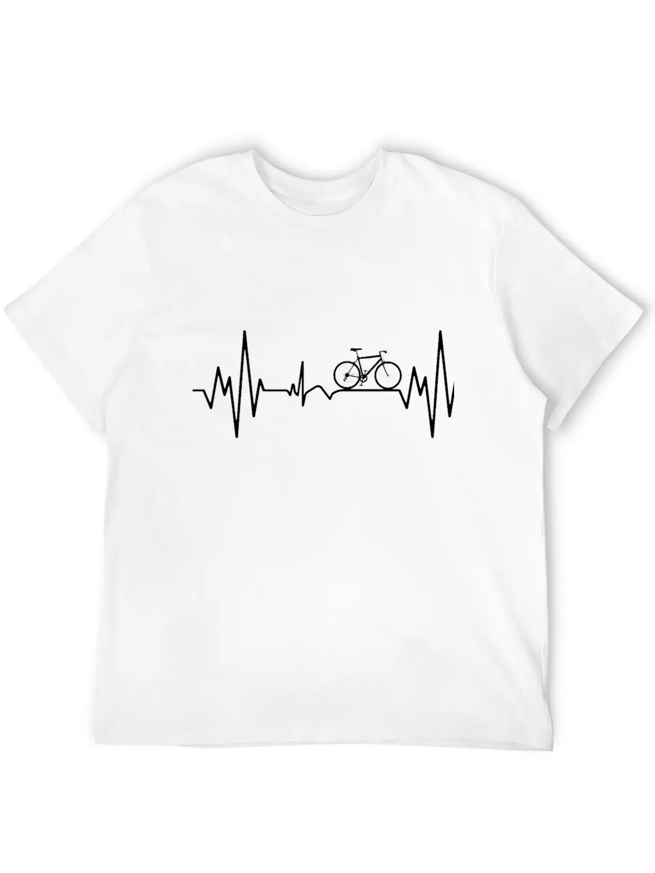 "Mountainbike Pulse: Feel The Heartbeat Of The Tra Unisex Short Sleeve Soft Cotton T-Shirt – Casual Everyday Wear