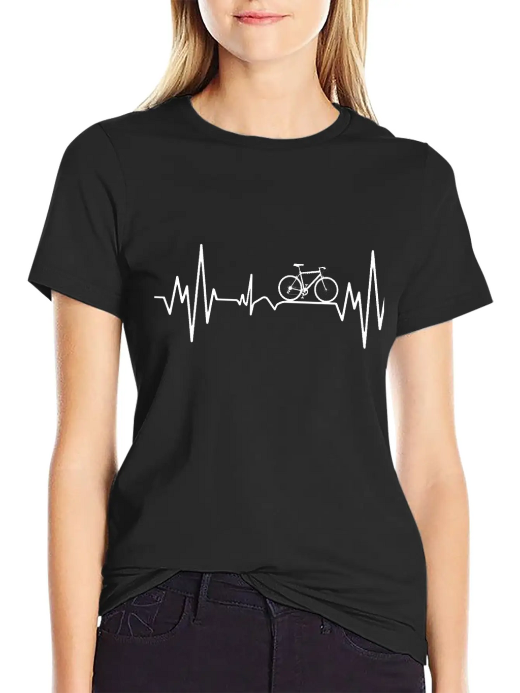"Mountainbike Pulse: Feel The Heartbeat Of The Tra Unisex Short Sleeve Soft Cotton T-Shirt – Casual Everyday Wear