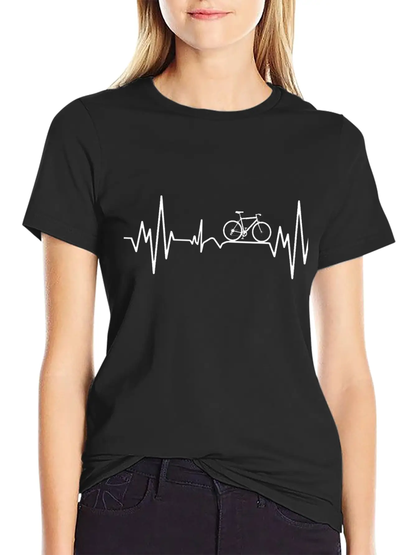 "Mountainbike Pulse: Feel The Heartbeat Of The Tra Unisex Short Sleeve Soft Cotton T-Shirt – Casual Everyday Wear