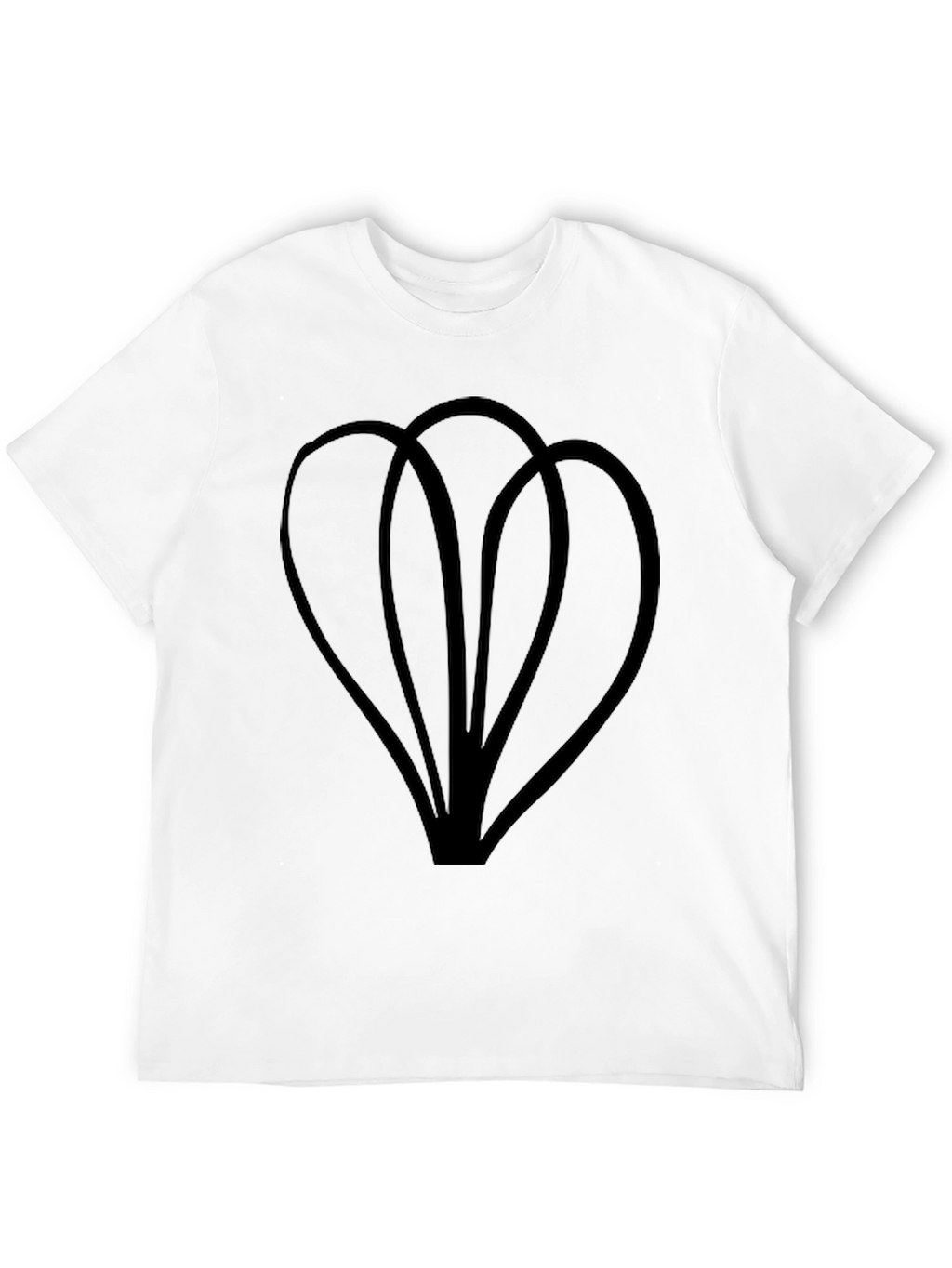 Abstract Floral Graphic Black T-Shirt
