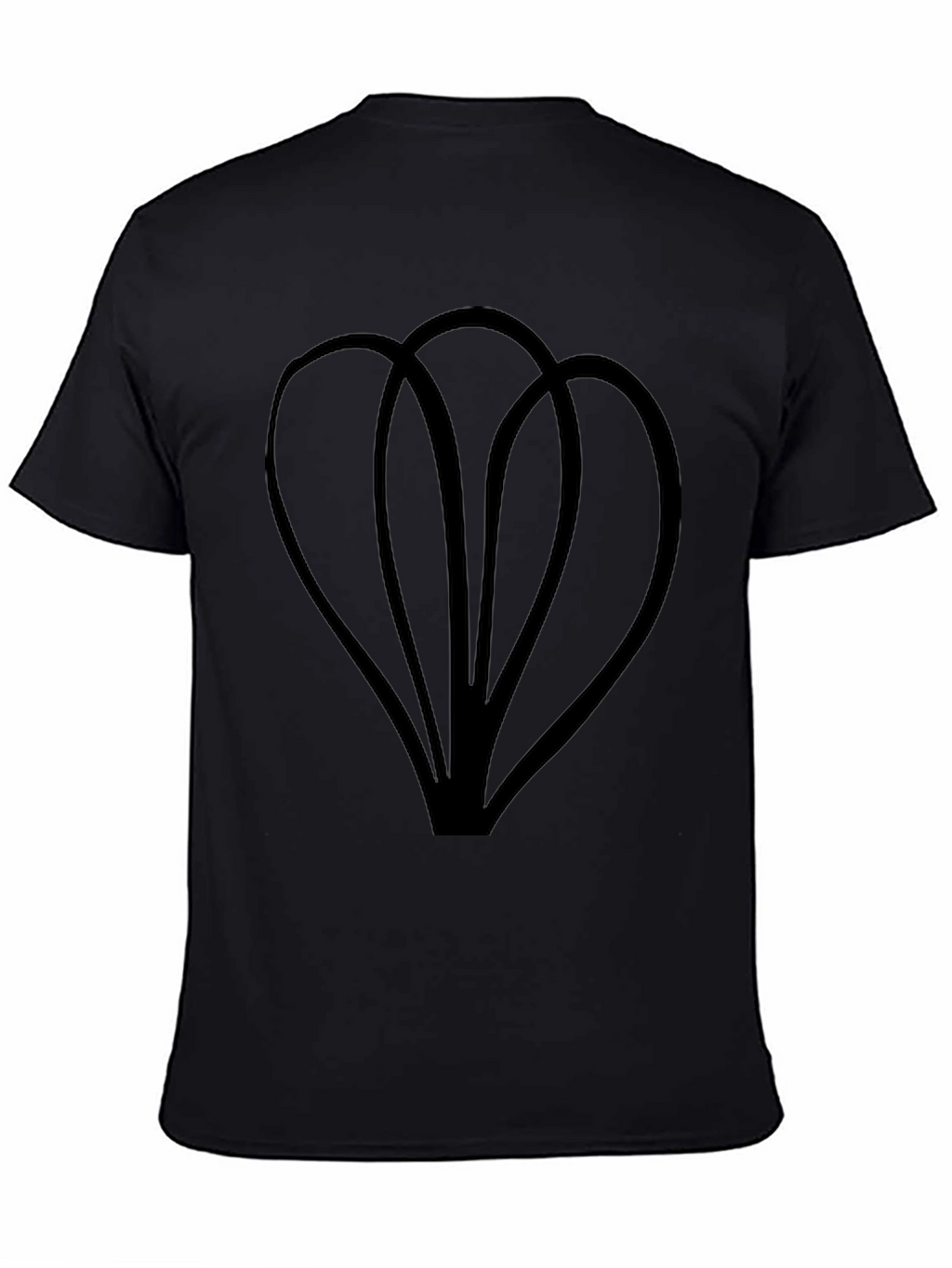 Abstract Floral Graphic Black T-Shirt