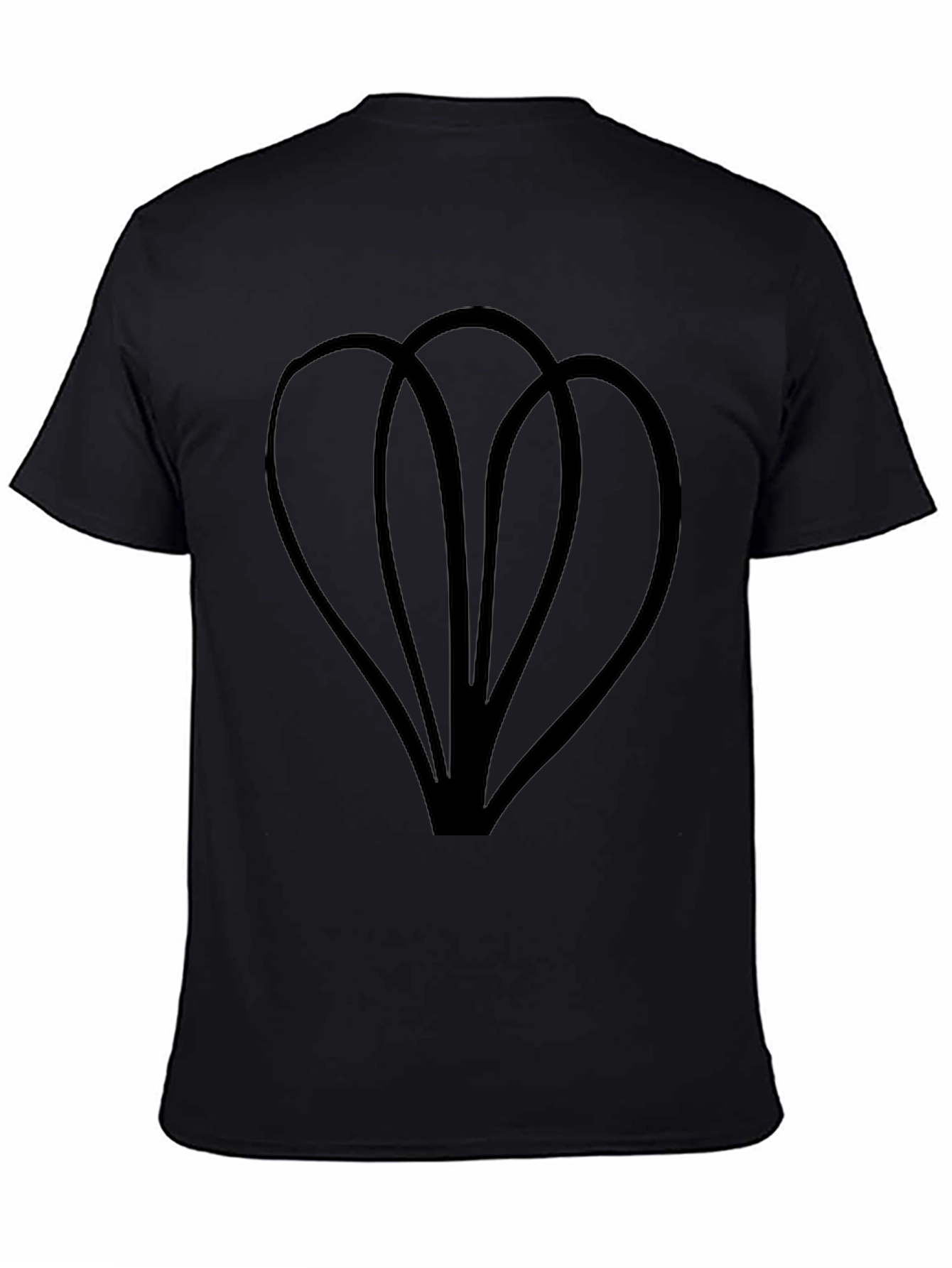 Abstract Floral Graphic Black T-Shirt