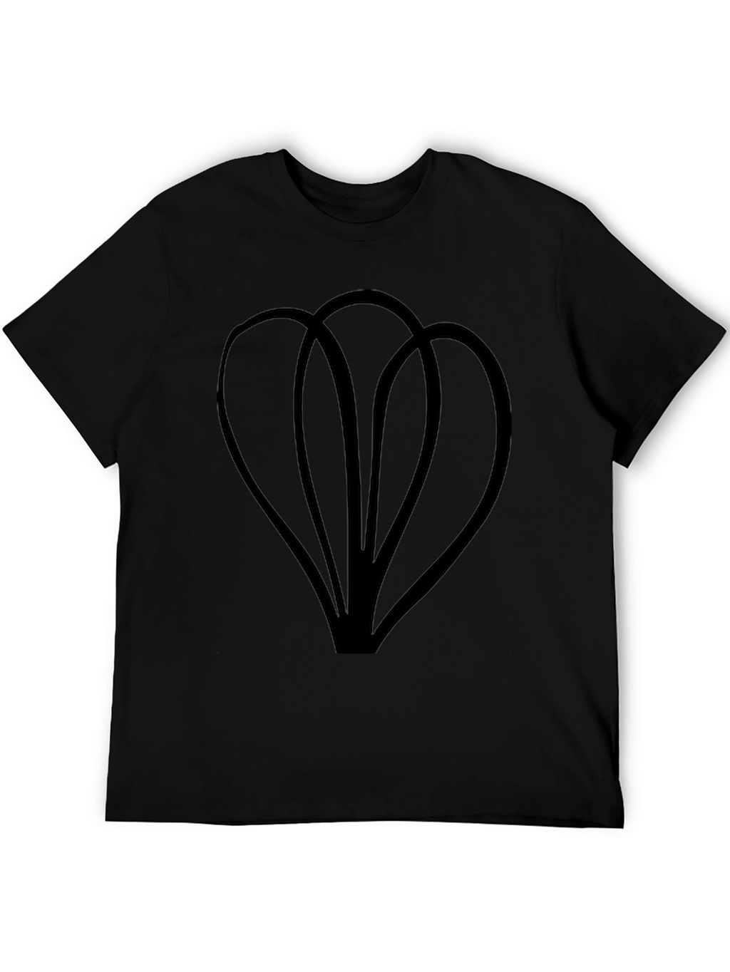 Abstract Floral Graphic Black T-Shirt